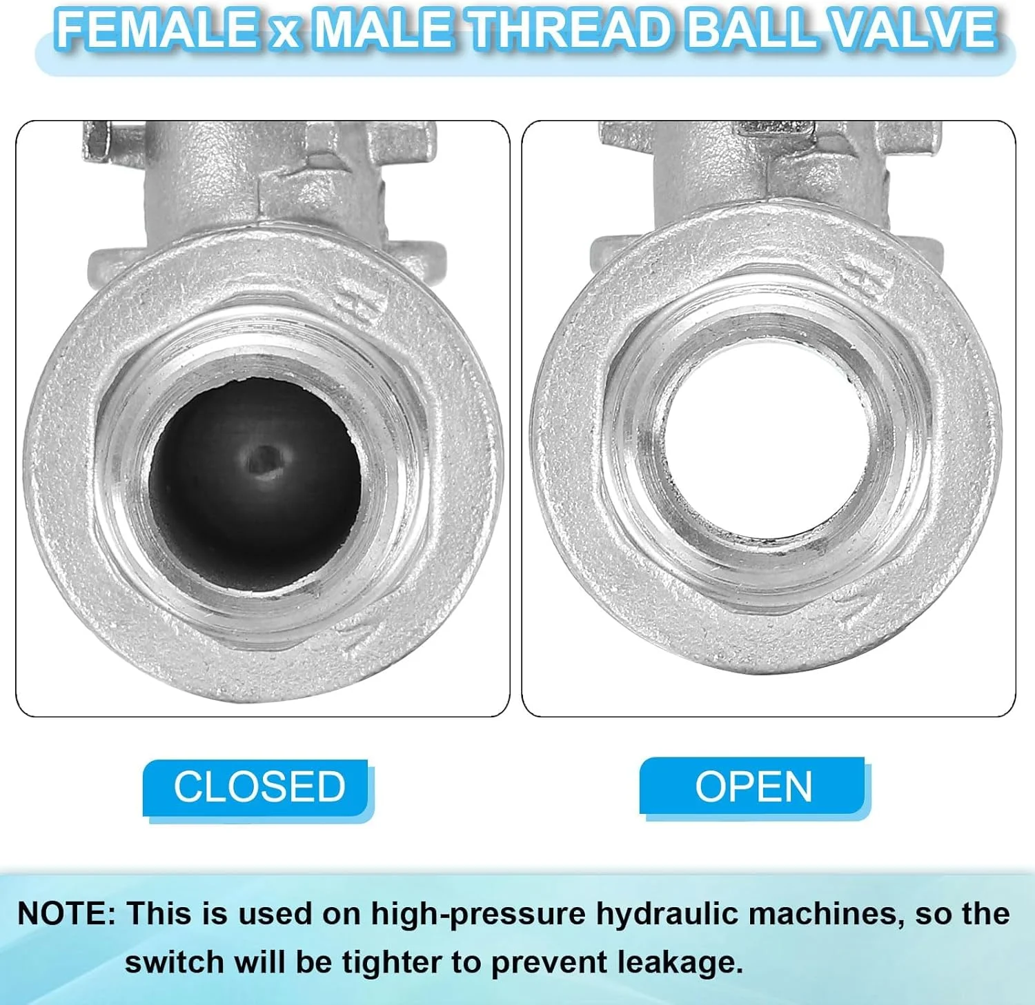 شیر قطع و وصل تمام پورت آزونی، سایز 1/2 اینچ NPT، استیل ضد زنگ 304، اتصال نر به مادگی رزوه ای برای کنترل جریان آب، روغن و گاز شیر قطع و وصل تمام پورت آزونی، سایز 1/2 اینچ NPT، استیل ضد زنگ 304، اتصال نر به مادگی رزوه ای برای کنترل جریان آب، روغن و گاز