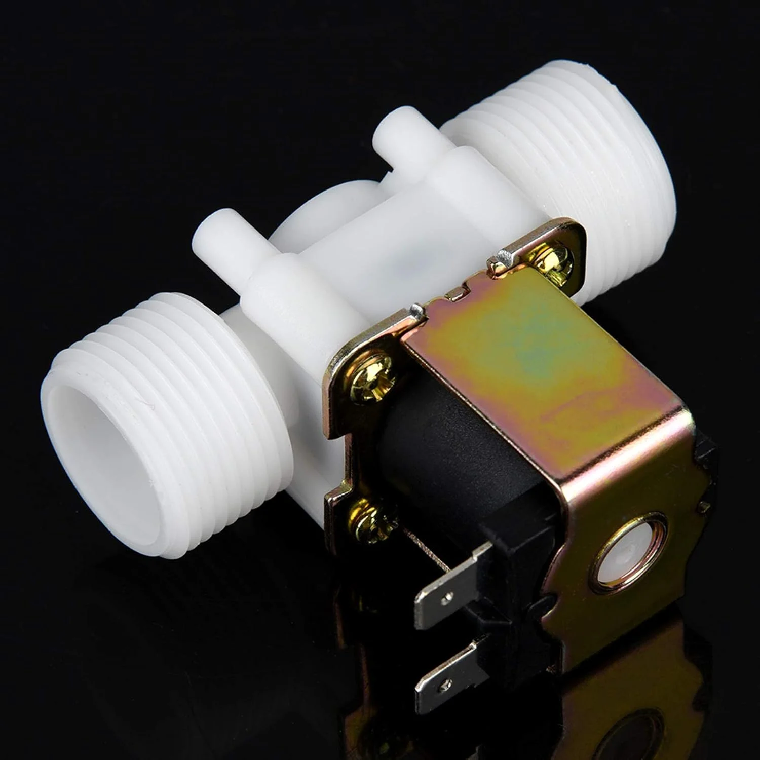 شیر برقی مغناطیسی Asixxsix، DC 12V DN20 G3/4" شیر الکترومغناطیسی پلاستیکی نرمال بسته آداپتور شیر ورودی آب N/C شیر برقی مغناطیسی Asixxsix، DC 12V DN20 G3/4" شیر الکترومغناطیسی پلاستیکی نرمال بسته آداپتور شیر ورودی آب N/C