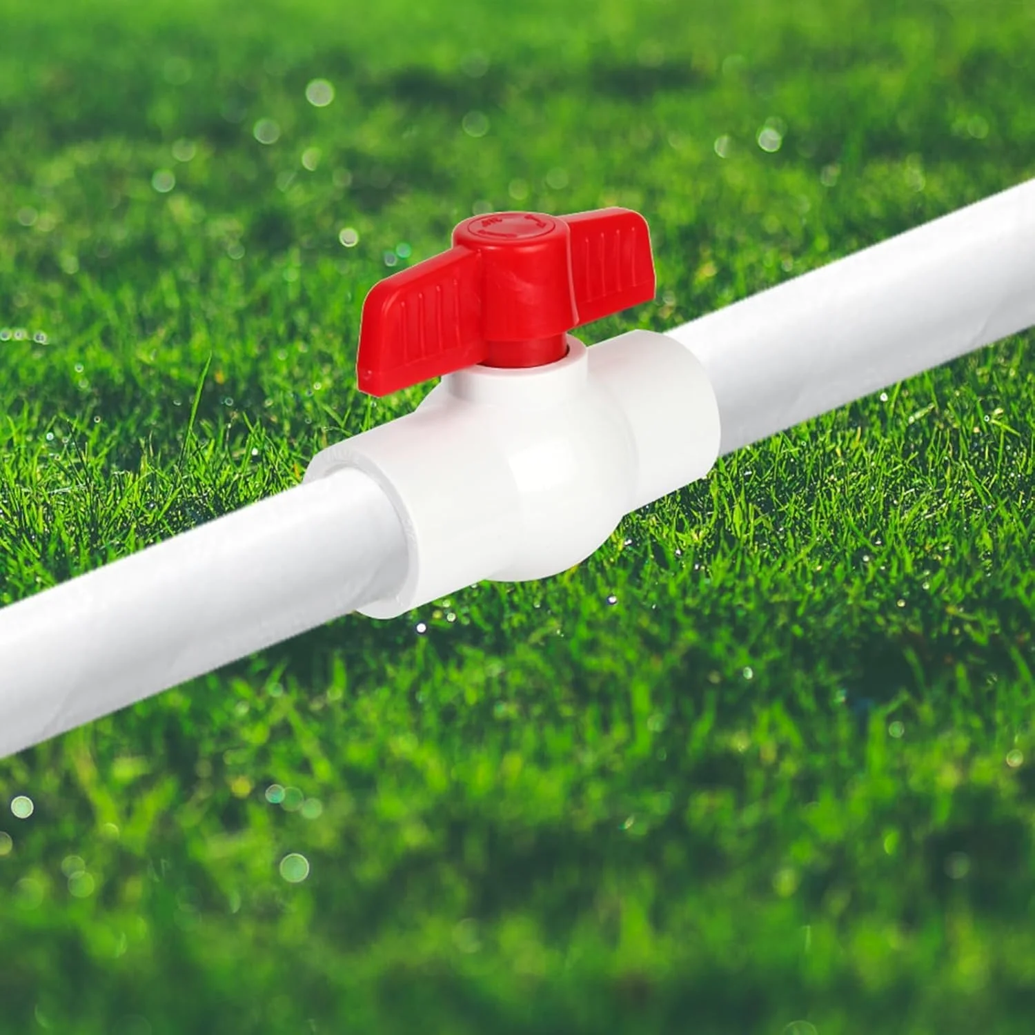 شیرهای قطع و وصل پی وی سی آزونی سایز 3/4 اینچ، بسته 5 عددی شیرهای کنترل جریان آب سوکت لغزشی، اتصالات لوله بادوام برای کاربردهای لوله کشی، دارای رتبه 150 PSI