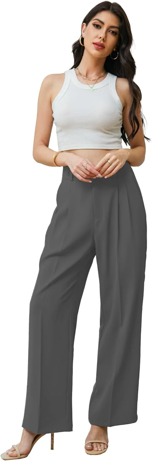 شلوار زنانه پاچه گشاد بتوسلاین، شلوار اداری راسته و غیررسمی برای زنان، سایز ایکس اسمال تا 3 ایکس لارج شلوار زنانه پاچه گشاد بتوسلاین، شلوار اداری راسته و غیررسمی برای زنان، سایز ایکس اسمال تا 3 ایکس لارج