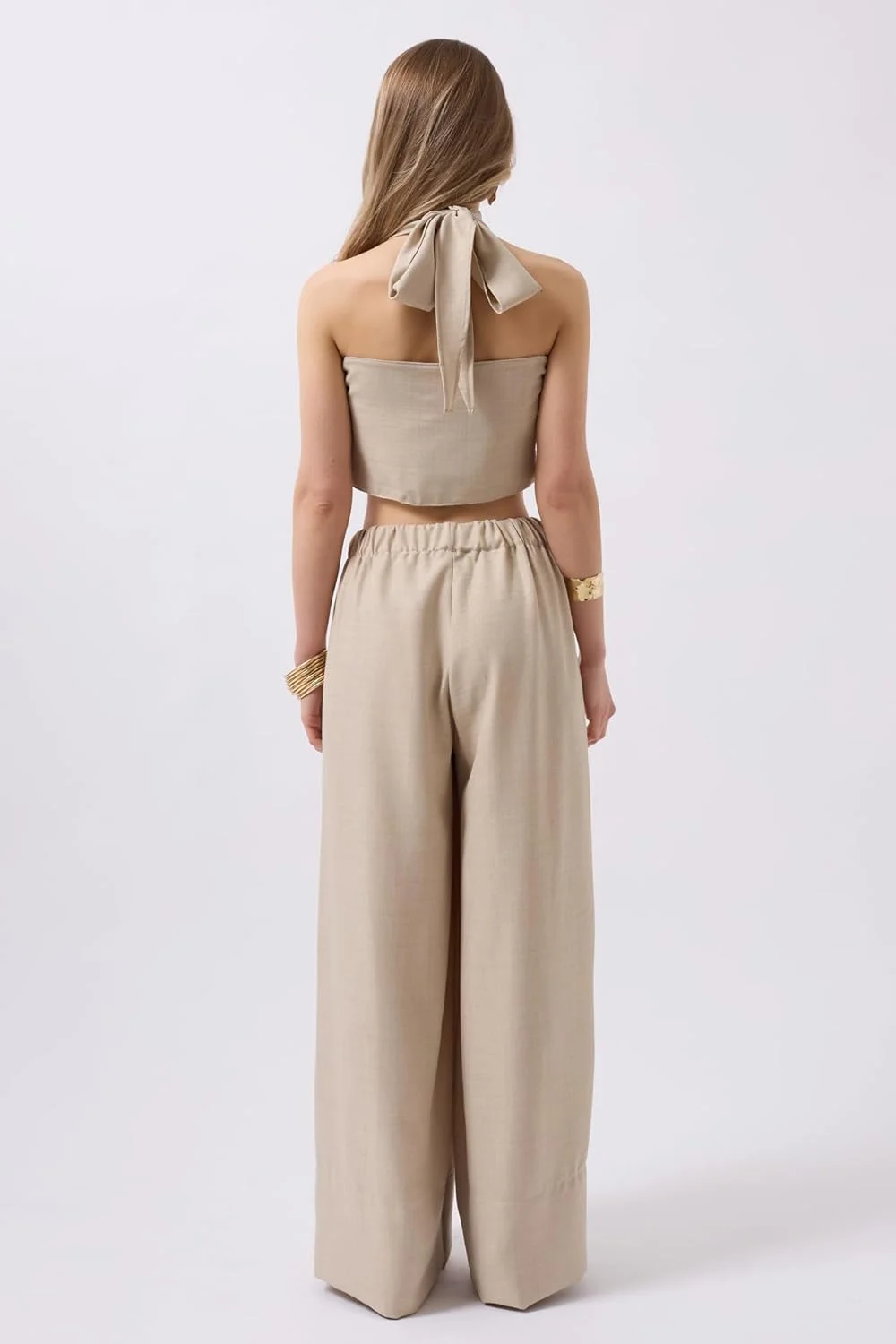 شلوار زنانه BlackFashion، 100% لینن، پاچه گشاد، کمر پایین - سایز بزرگ، بژ، سبک و تنفس پذیر، ساخت ترکیه شلوار زنانه BlackFashion، 100% لینن، پاچه گشاد، کمر پایین - سایز بزرگ، بژ، سبک و تنفس پذیر، ساخت ترکیه