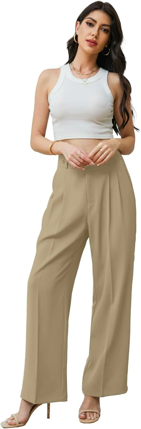 شلوار زنانه دمپا گشاد بتوسلاین، شلوار اداری رسمی و شیک، سایز ایکس اسمال تا 3 ایکس لارج، رنگ خاکی، قد بلند شلوار زنانه دمپا گشاد بتوسلاین، شلوار اداری رسمی و شیک، سایز ایکس اسمال تا 3 ایکس لارج، رنگ خاکی، قد بلند