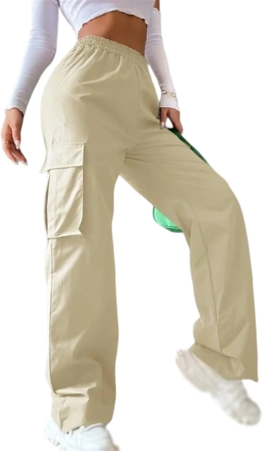شلوار کارگو زنانه BEMEIR، شلوار کارگو کلاسیک، شلوار کاپری کمر کشی راسته، لباس خیابانی با جیب های پاکتی (رنگ: زردآلویی، سایز: X-Large) شلوار کارگو زنانه BEMEIR، شلوار کارگو کلاسیک، شلوار کاپری کمر کشی راسته، لباس خیابانی با جیب های پاکتی (رنگ: زردآلویی، سایز: X-Large)