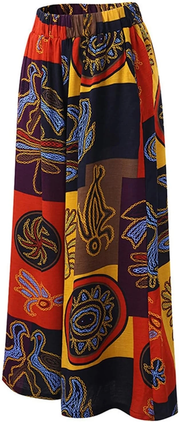 BEDPET شلوار زنانه طرح گلدار به سبک ملی، شلوار گشاد پاچه پهن زنانه، سایز بزرگ BEDPET شلوار زنانه طرح گلدار به سبک ملی، شلوار گشاد پاچه پهن زنانه، سایز بزرگ