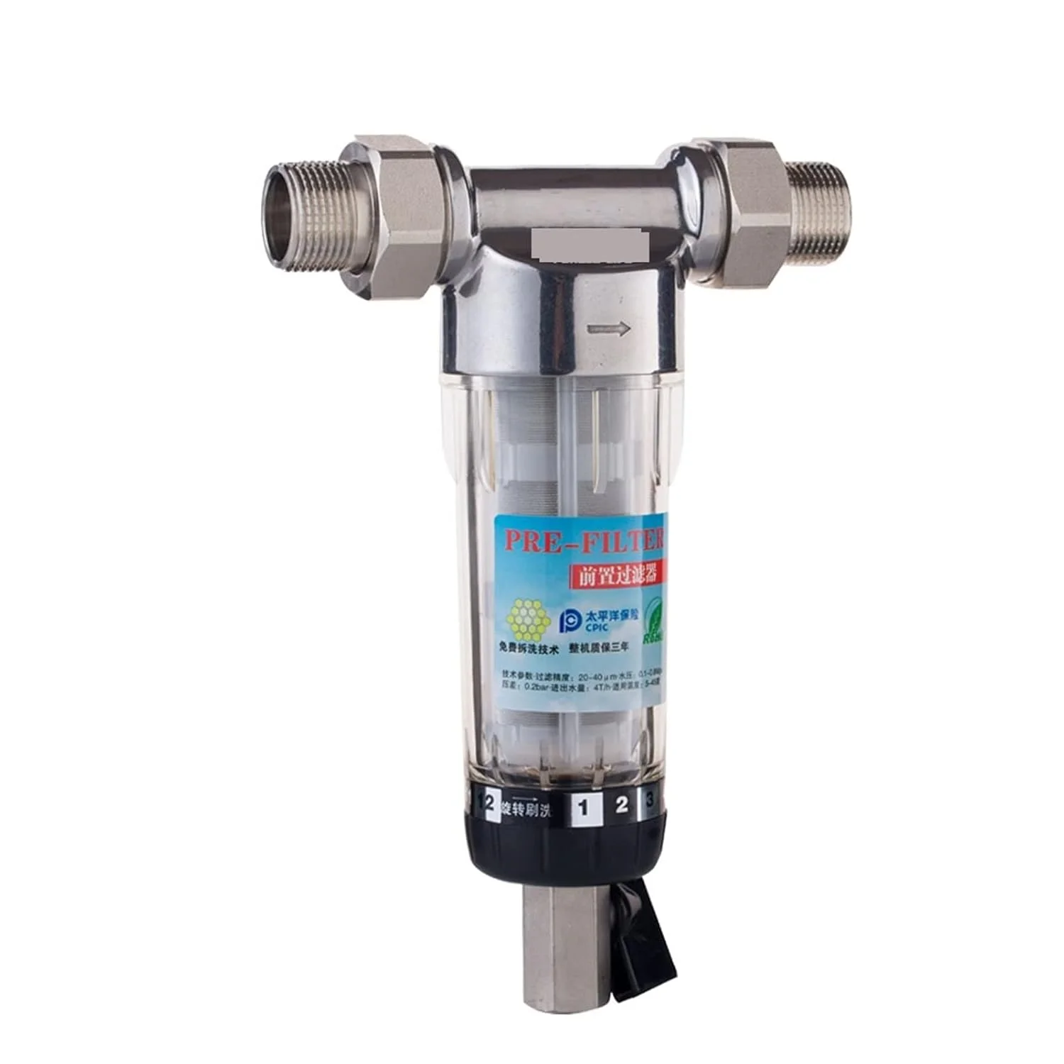 سیستم فیلتر آب JDOSHIS با سر استیل ضد زنگ، پیش فیلتر کل خانه، فیلتر آب رسوبی چرخشی، سیستم تصفیه پیش فیلتراسیون مرکزی، چند منظوره (1 اینچ - 0.75 اینچ) سیستم فیلتر آب JDOSHIS با سر استیل ضد زنگ، پیش فیلتر کل خانه، فیلتر آب رسوبی چرخشی، سیستم تصفیه پیش فیلتراسیون مرکزی، چند منظوره (1 اینچ - 0.75 اینچ)