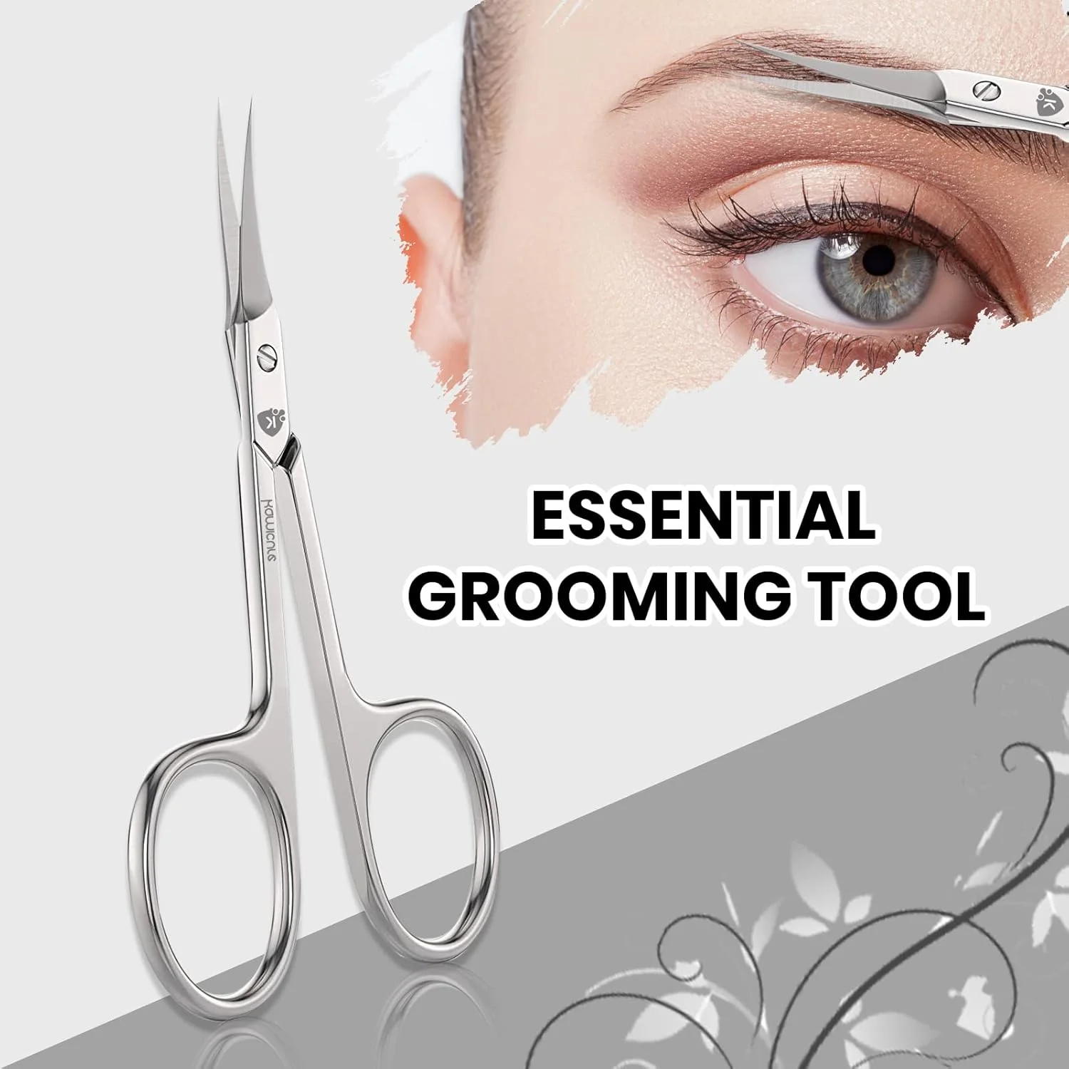 KAMICURE | قیچی مانیکور منحنی بسیار ظریف برای آقایان و بانوان - قیچی چند منظوره مانیکور، پدیکور، ناخن انگشتان دست و پا - موچین حرفه ای ناخن نازک پا و ابرو