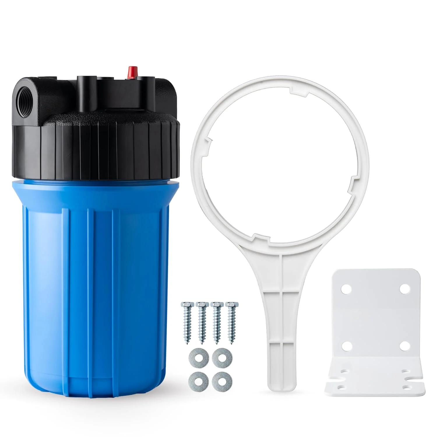 محفظه فیلتر آب کل خانه iSpring HB18B، محفظه جهانی 10" x 4.5" برای فیلتراسیون آب کل خانه با پورت های 1" NPT سیستم پیش فیلتراسیون محفظه فیلتر آب کل خانه iSpring HB18B، محفظه جهانی 10" x 4.5" برای فیلتراسیون آب کل خانه با پورت های 1" NPT سیستم پیش فیلتراسیون