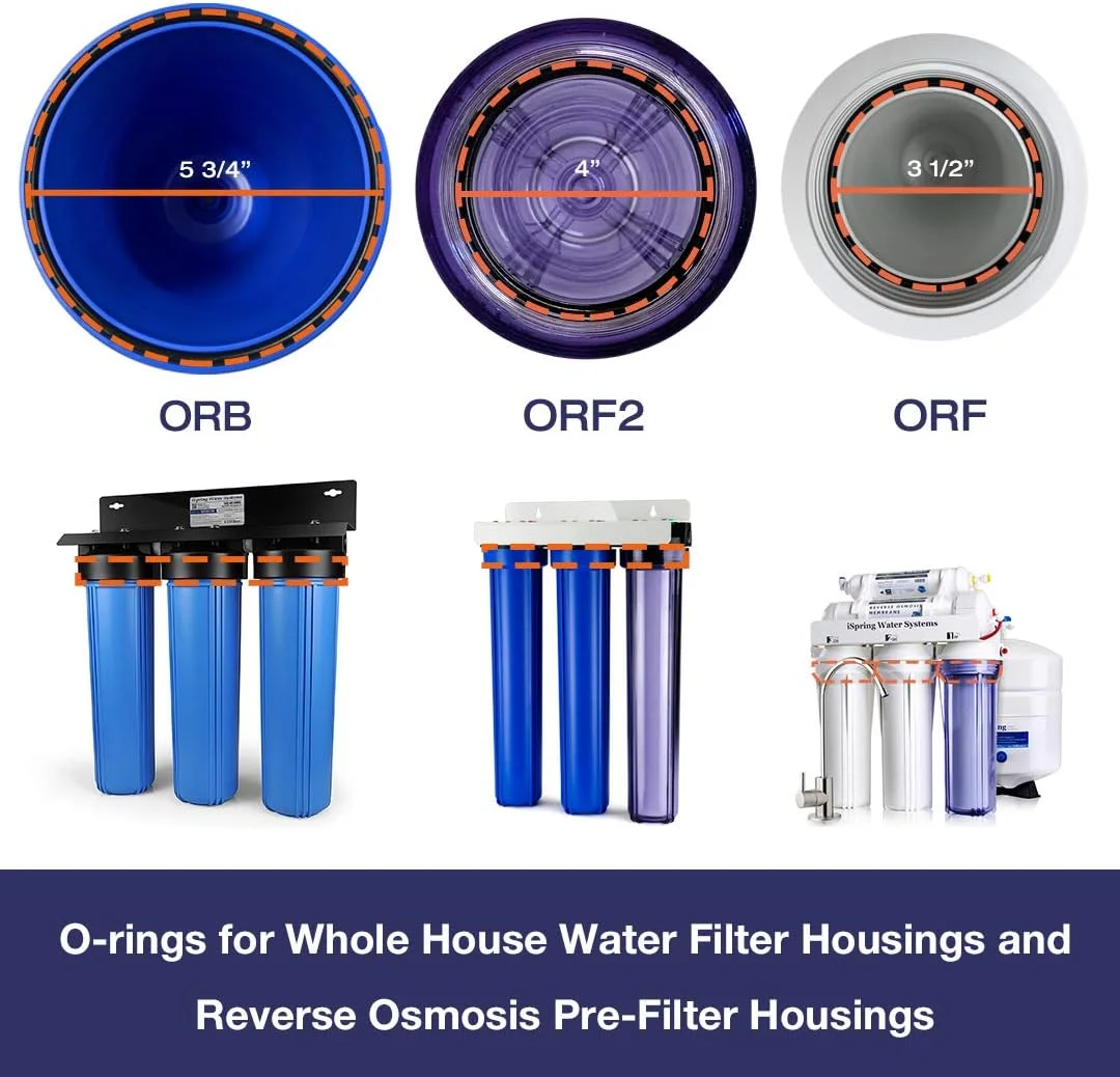 حلقه اورینگ محفظه iSpring، 3 1/2 اینچ، برای سیستم RO سری RCC و محفظه فیلتر آب رومیزی، حلقه اورینگ ORFx3، مشکی، 3 عدد حلقه اورینگ محفظه iSpring، 3 1/2 اینچ، برای سیستم RO سری RCC و محفظه فیلتر آب رومیزی، حلقه اورینگ ORFx3، مشکی، 3 عدد