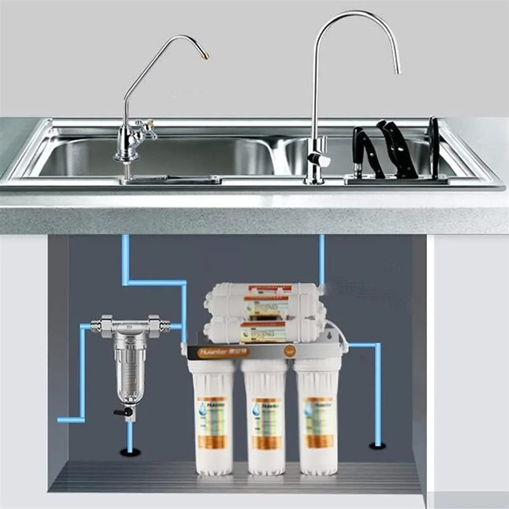 شیر آب فیلتر آب GHQERTY پیش فیلتر استیل ضد زنگ شستشوی معکوس تصفیه کننده آب لوله کشی مرکزی خانگی فیلتراسیون درشت کل خانه (20 میلی متر) شیر آب فیلتر آب GHQERTY پیش فیلتر استیل ضد زنگ شستشوی معکوس تصفیه کننده آب لوله کشی مرکزی خانگی فیلتراسیون درشت کل خانه (20 میلی متر)