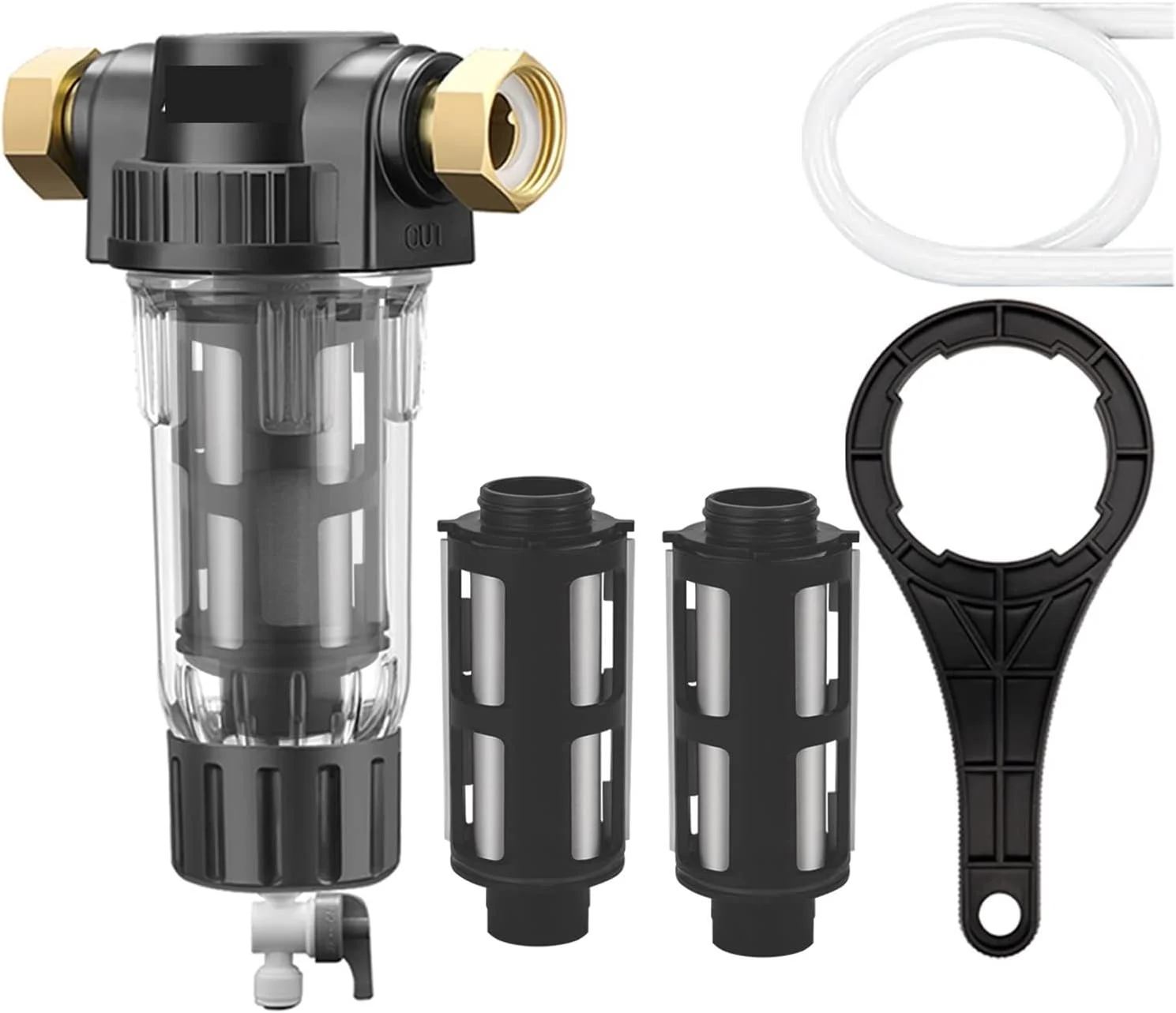 پیش فیلتر اسمز معکوس، فیلتر رسوب گیر چرخشی کل خانه، سیستم پیش تصفیه مرکزی، توری استیل ضد زنگ شستشوی معکوس (رنگ: بدنه و 3 عدد فیلتر، سایز: X) (بدنه و پیش فیلتر اسمز معکوس، فیلتر رسوب گیر چرخشی کل خانه، سیستم پیش تصفیه مرکزی، توری استیل ضد زنگ شستشوی معکوس (رنگ: بدنه و 3 عدد فیلتر، سایز: X) (بدنه و