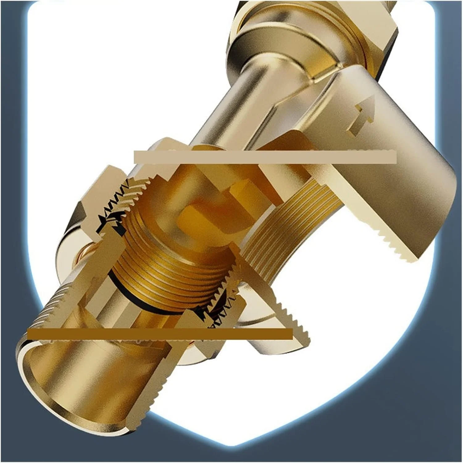 سیستم فیلتر آب FURLOU، فیلتر رسوب چرخشی قابل استفاده مجدد برای کل خانه، محافظ سیستم پیش فیلتر، 40 میکرون، گیج فشار مسی، چند منظوره (رنگ: گیج فشار، سایز: X)