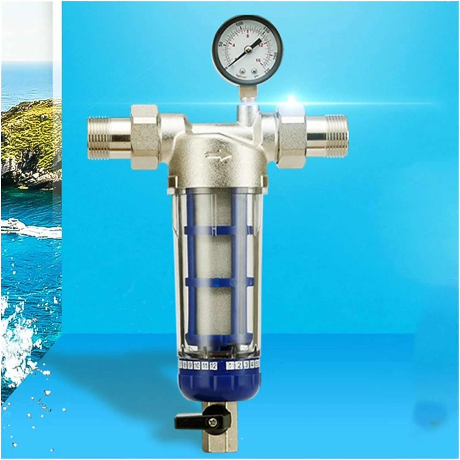 فیلتر تصفیه آب اسمز معکوس، محافظ سیستم پیش فیلتر آب قابل شستشو و استفاده مجدد برای کل خانه