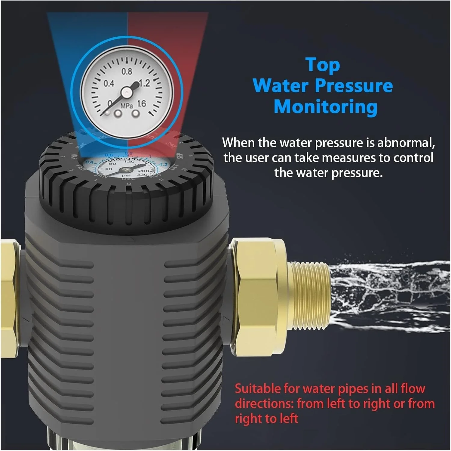 فیلتر پیش تصفیه آب اسمز معکوس با اسکرابر چرخان اتوماتیک و بکواش، فیلتر رسوب گیر اسپین داون کل خانه، تصفیه کننده 40 میکرون فیلتر پیش تصفیه آب اسمز معکوس با اسکرابر چرخان اتوماتیک و بکواش، فیلتر رسوب گیر اسپین داون کل خانه، تصفیه کننده 40 میکرون