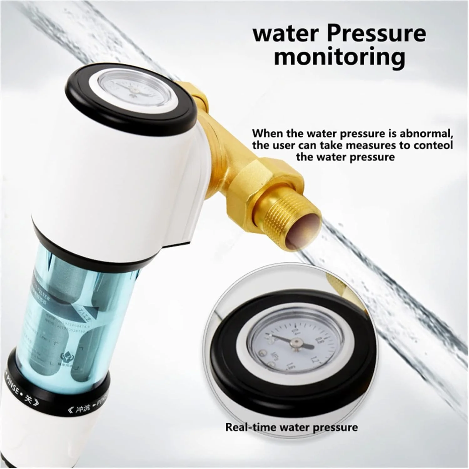 فیلتر پیش تصفیه اسمز معکوس با شستشوی معکوس اتوماتیک برای کل خانه، فیلتر رسوب چرخشی 40 میکرومتر (رنگ: DN15، اندازه: X) (Dn15 X) فیلتر پیش تصفیه اسمز معکوس با شستشوی معکوس اتوماتیک برای کل خانه، فیلتر رسوب چرخشی 40 میکرومتر (رنگ: DN15، اندازه: X) (Dn15 X)