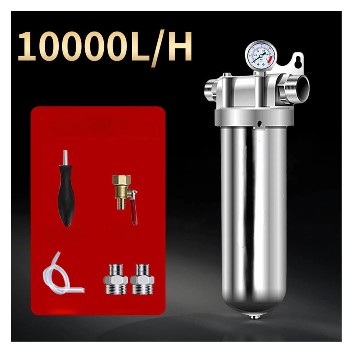 سیستم فیلتر آب SJHDKLW، فیلتر آب استیل ضد زنگ 304 برای آب چاه، آب لوله کشی، تصفیه آب خانگی و تجاری با جریان بالا، تصفیه کننده مرکزی کل خانه، چند منظوره (اتصال 25 میلی متری) سیستم فیلتر آب SJHDKLW، فیلتر آب استیل ضد زنگ 304 برای آب چاه، آب لوله کشی، تصفیه آب خانگی و تجاری با جریان بالا، تصفیه کننده مرکزی کل خانه، چند منظوره (اتصال 25 میلی متری)