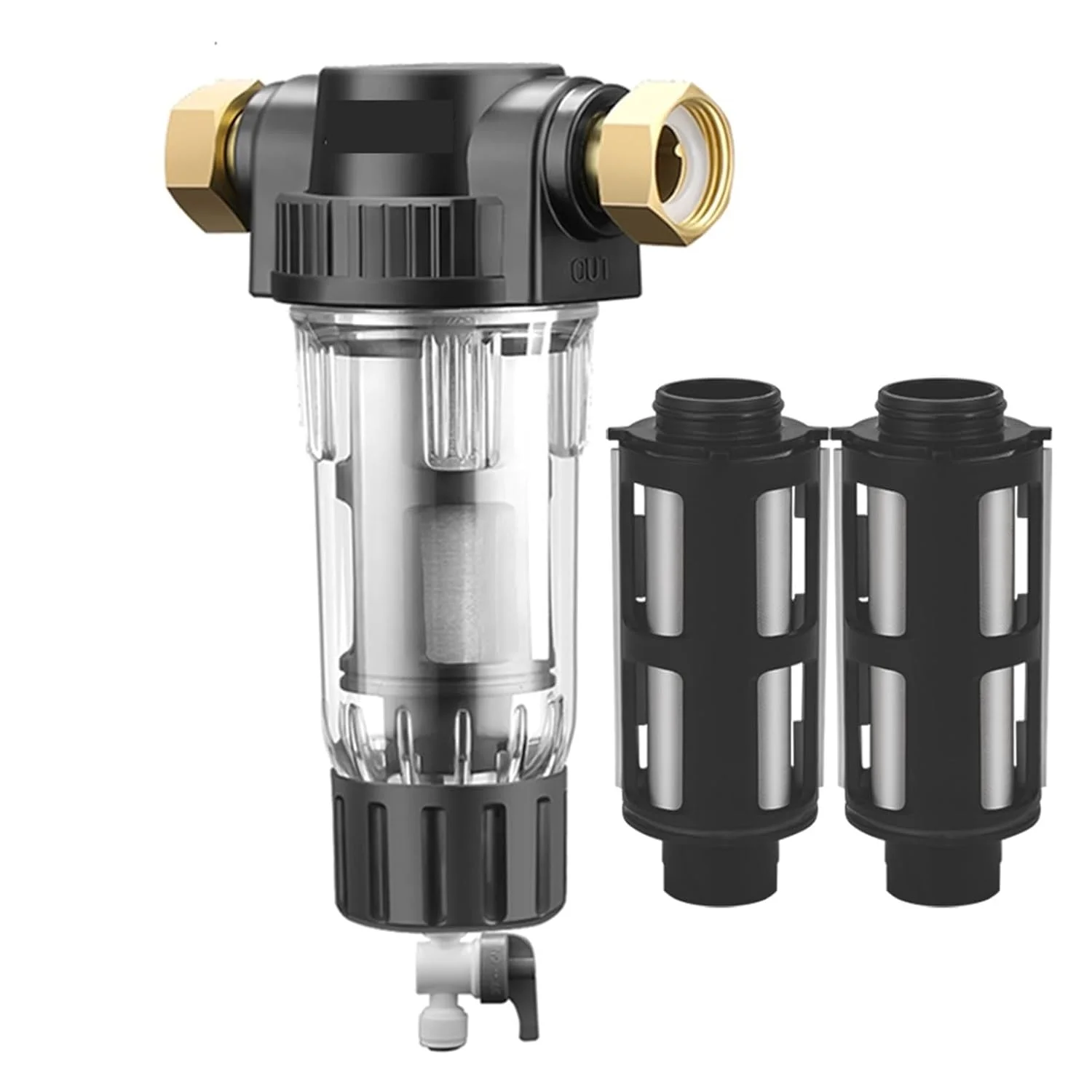 سیستم پیش فیلتر تصفیه آب، رسوب گیر چرخشی کل خانه، پیش فیلتر مرکزی تصفیه آب، سیستم تصفیه معکوس توری استیل ضد زنگ (رنگ: 2X فیلتر جایگزین، سایز: 1) سیستم پیش فیلتر تصفیه آب، رسوب گیر چرخشی کل خانه، پیش فیلتر مرکزی تصفیه آب، سیستم تصفیه معکوس توری استیل ضد زنگ (رنگ: 2X فیلتر جایگزین، سایز: 1)