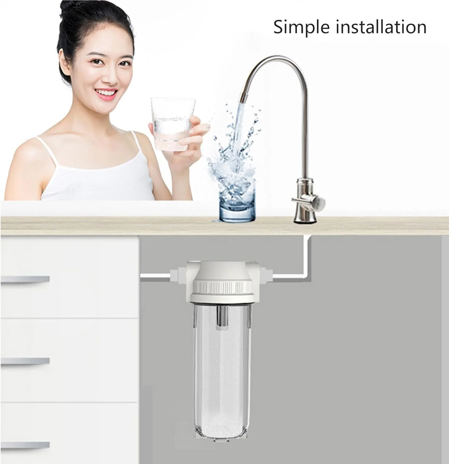 واحد پیش فیلتر تصفیه آب مناسب برای استفاده در کل خانه، محافظت از لوازم خانگی و کاهش تعمیرات، محفظه فیلتر واحد پیش فیلتر تصفیه آب مناسب برای استفاده در کل خانه، محافظت از لوازم خانگی و کاهش تعمیرات، محفظه فیلتر