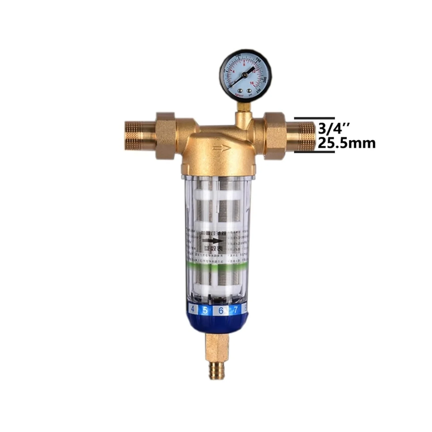سیستم پیش تصفیه آب، فیلتر رسوب گیر چرخشی کل خانه، سیستم پیش فیلتر مرکزی توری استیل ضد زنگ شستشوی معکوس (رنگ: DN20-01، سایز: 1) سیستم پیش تصفیه آب، فیلتر رسوب گیر چرخشی کل خانه، سیستم پیش فیلتر مرکزی توری استیل ضد زنگ شستشوی معکوس (رنگ: DN20-01، سایز: 1)