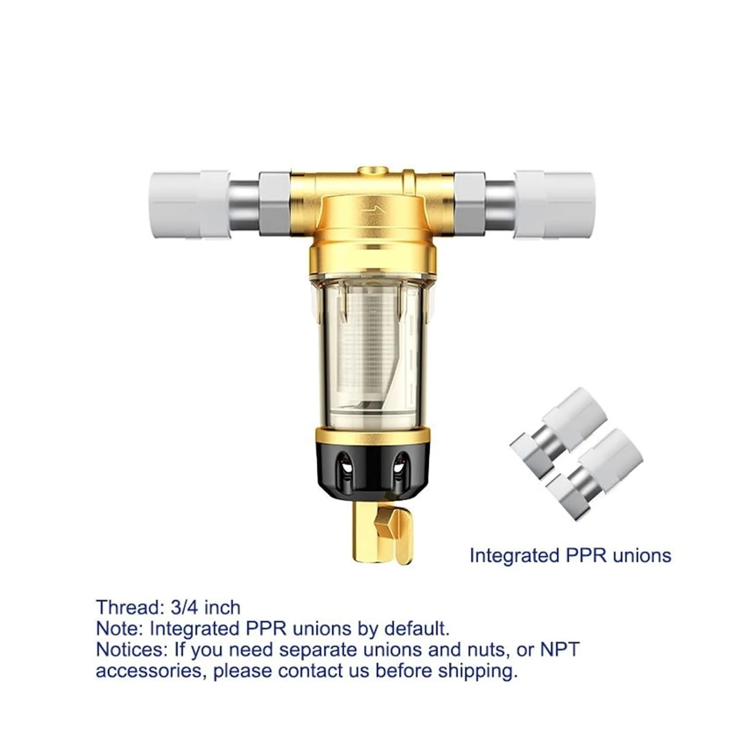 سیستم فیلتراسیون آب، پیش فیلتر، فیلتر کل خانه، سیستم تصفیه آب مرکزی برای خانه 4500 لیتر در ساعت 40μm جریان مخالف شستشوی معکوس 360 درجه (رنگ: DN20 (0.75 اینچ)، سایز: 1) سیستم فیلتراسیون آب، پیش فیلتر، فیلتر کل خانه، سیستم تصفیه آب مرکزی برای خانه 4500 لیتر در ساعت 40μm جریان مخالف شستشوی معکوس 360 درجه (رنگ: DN20 (0.75 اینچ)، سایز: 1)