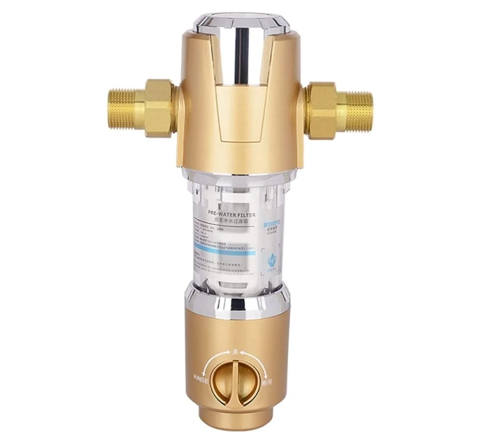 فیلتر آب BREAUX، پیش فیلتر پیشرفته با کنترل فشار، فیلتر مسی خالص با جریان بالا برای کل خانه، آب چاه و آب لوله کشی (رنگ: طلایی، سایز: 25PPR) فیلتر آب BREAUX، پیش فیلتر پیشرفته با کنترل فشار، فیلتر مسی خالص با جریان بالا برای کل خانه، آب چاه و آب لوله کشی (رنگ: طلایی، سایز: 25PPR)