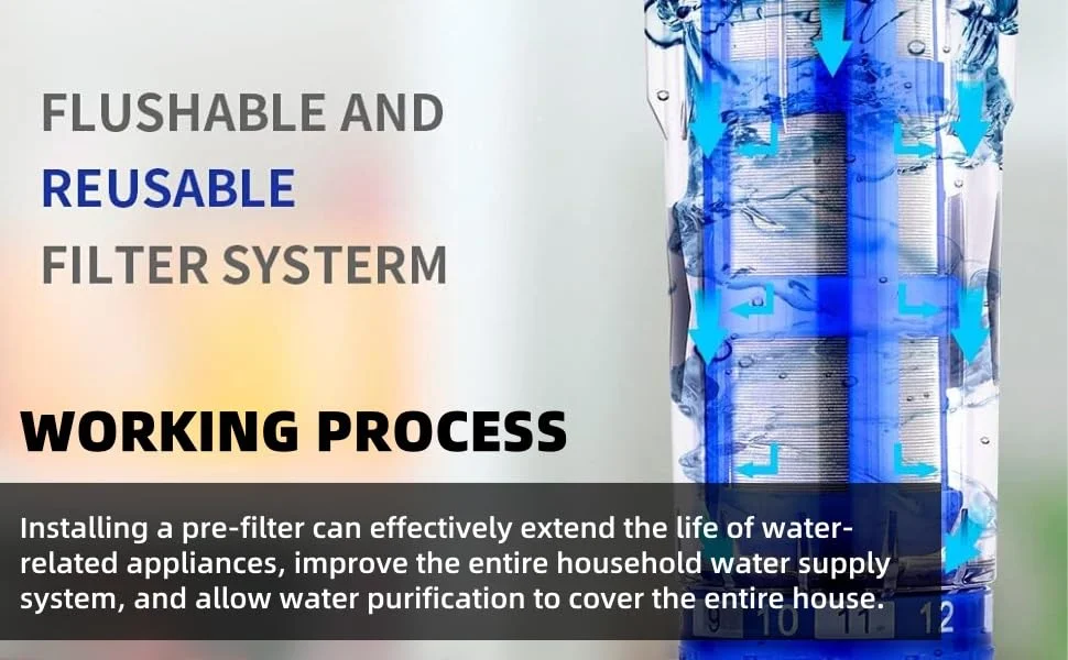 فیلتر رسوب گیر چرخشی Cryfokt، 40 تا 60 میکرون، سیستم پیش تصفیه قابل شستشو، ضد زینک زدایی و دارای سر مسی با قابلیت استفاده مجدد