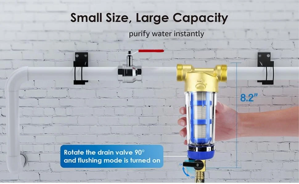فیلتر رسوب گیر چرخشی Cryfokt، 40 تا 60 میکرون، سیستم پیش تصفیه قابل شستشو، ضد زینک زدایی و دارای سر مسی با قابلیت استفاده مجدد