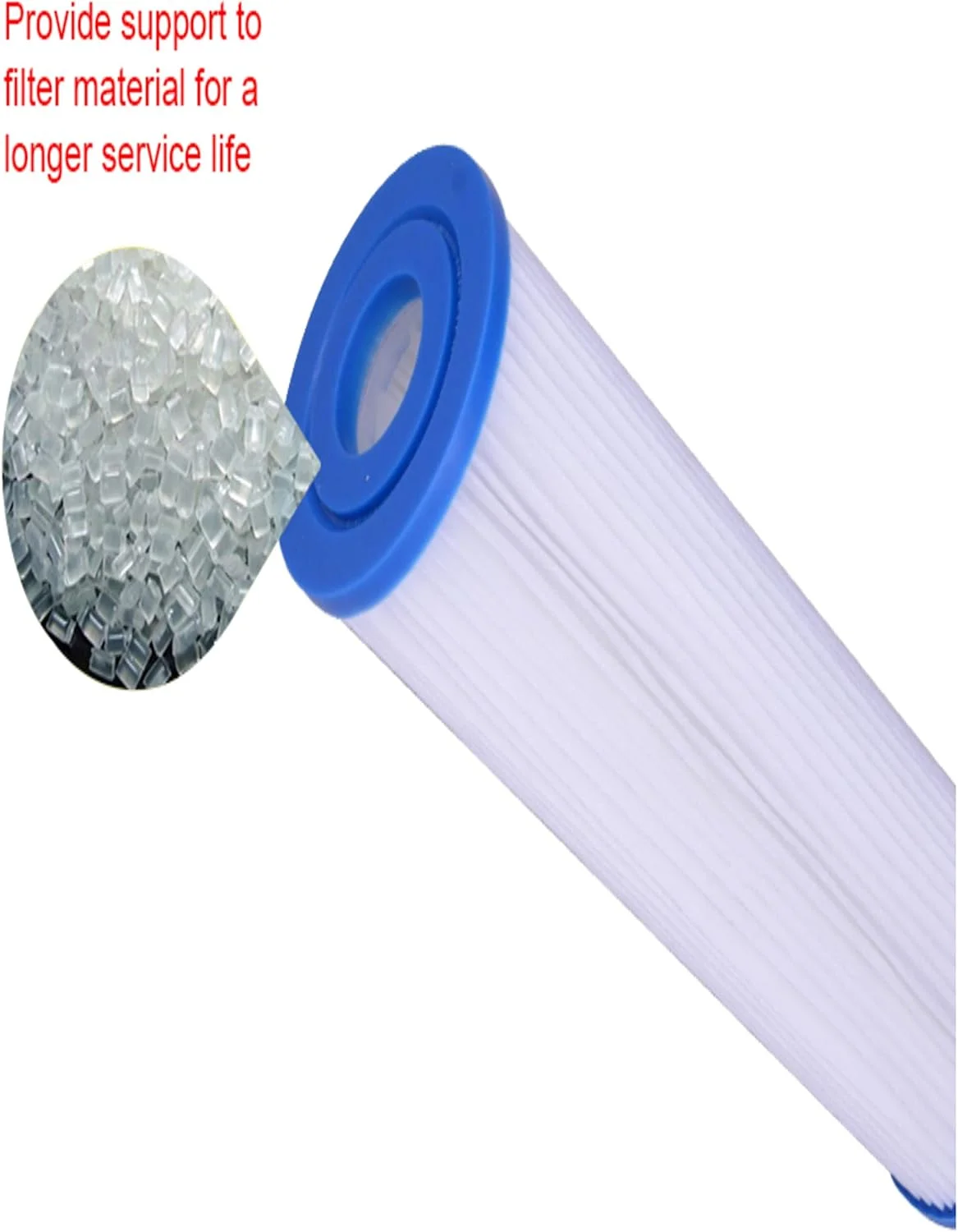 فیلتر رسوب پلی استر پلیسه ای CFS 10"x2.5" کارتریج جایگزین فیلتر اولیه جهانی کل خانه سازگار با AO-WH-PRE-RP2 W50PE, WFPFC3002, SPC-25-1050, FM-50-975 - بسته 4 عددی