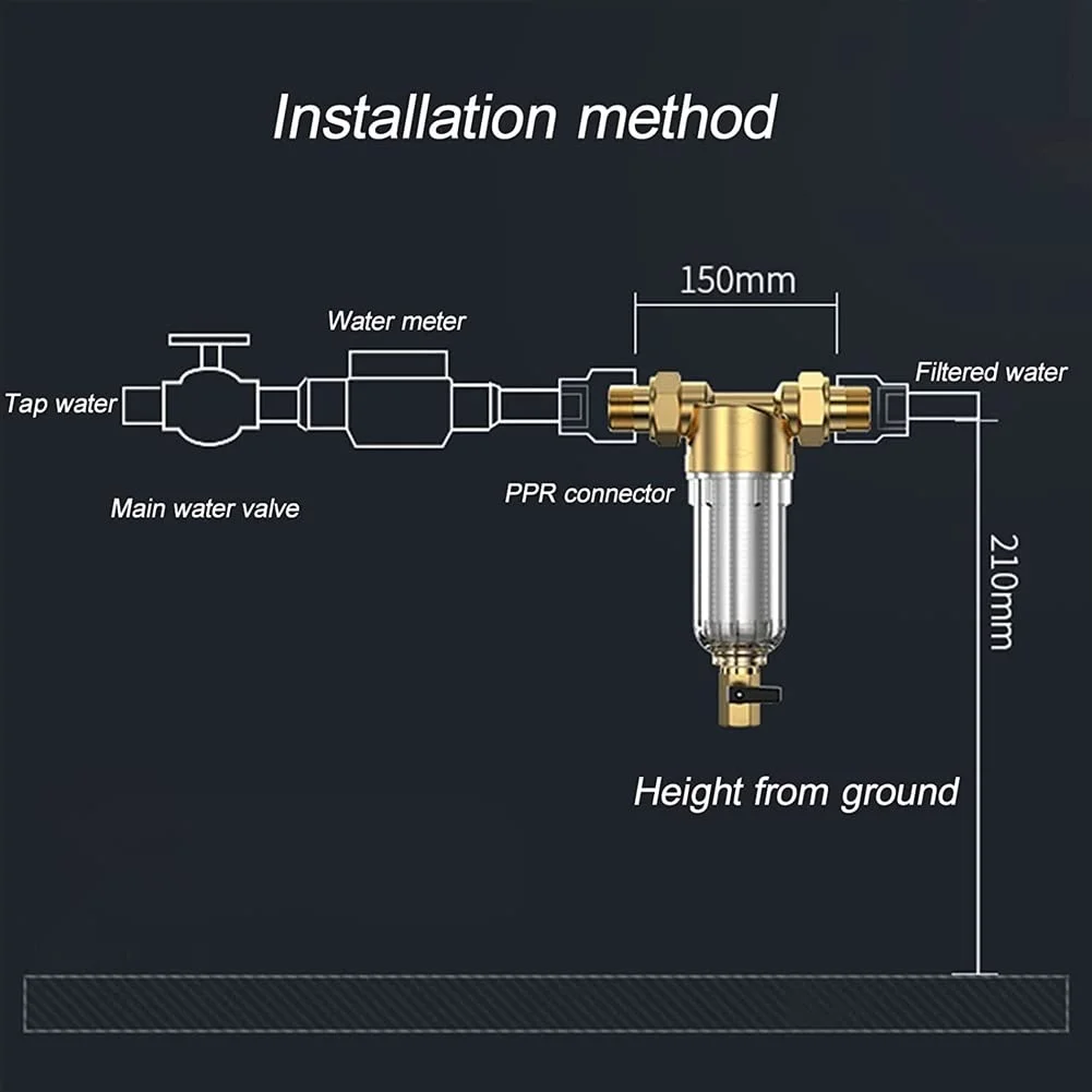 شیرآلات فیلتر آب BREAUX، فیلترهای زیر سینکی، سیستم فیلتر رسوب چرخشی قابل استفاده مجدد برای کل خانه، پیش فیلتر برای دستگاه تصفیه آب 3 تن در ساعت، شستشوی معکوس سیفونی 40 میکرومتر (رنگ: تک رنگ، سایز: 20PPR) شیرآلات فیلتر آب BREAUX، فیلترهای زیر سینکی، سیستم فیلتر رسوب چرخشی قابل استفاده مجدد برای کل خانه، پیش فیلتر برای دستگاه تصفیه آب 3 تن در ساعت، شستشوی معکوس سیفونی 40 میکرومتر (رنگ: تک رنگ، سایز: 20PPR)
