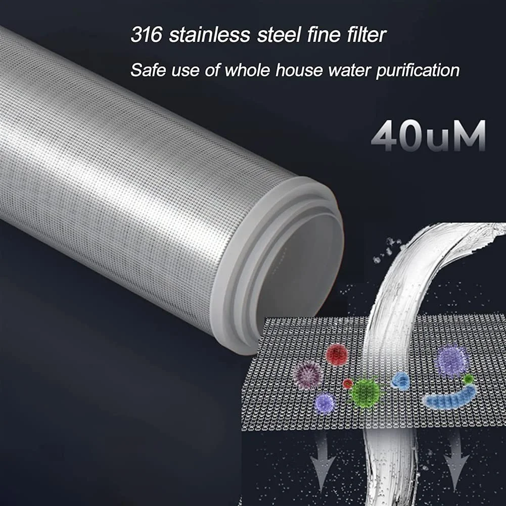 شیرهای فیلتر آب BREAUX فیلترهای زیر سینکی فیلتر کل خانه سیستم فیلتر رسوب چرخشی قابل استفاده مجدد پیش فیلتر برای دستگاه تصفیه آب 3 تن در ساعت سیفون بکواش 40 میکرومتر (رنگ: تک رنگ، سایز: 25PPR)