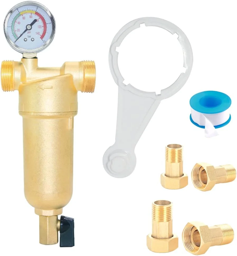 سیستم پیش فیلتر آب کل خانه Beduan، فیلتر رسوب چرخشی قابل استفاده مجدد، ساخته شده از مس خالص مدل 1kl-08550-PREFILTER