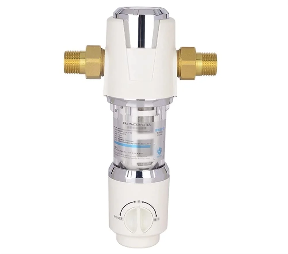 شیرهای فیلتر آب BREAUX فیلتر اولیه با کیفیت بالا و کنترل فشار، فیلتر مسی خالص آب چاه و آب لوله کشی کل خانه با جریان بالا (رنگ: خاکستری، سایز: 20PPR)