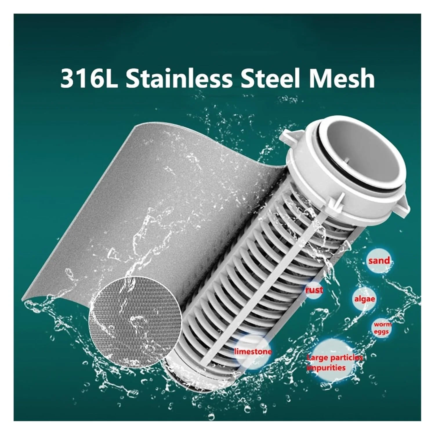 سیستم فیلتر آب، پیش فیلتر خودکار بکواش، فیلتر رسوب گیر چرخشی کل خانه، دستگاه تصفیه آب غشایی UF خانگی 40um (رنگ: DN15، سایز: 1)