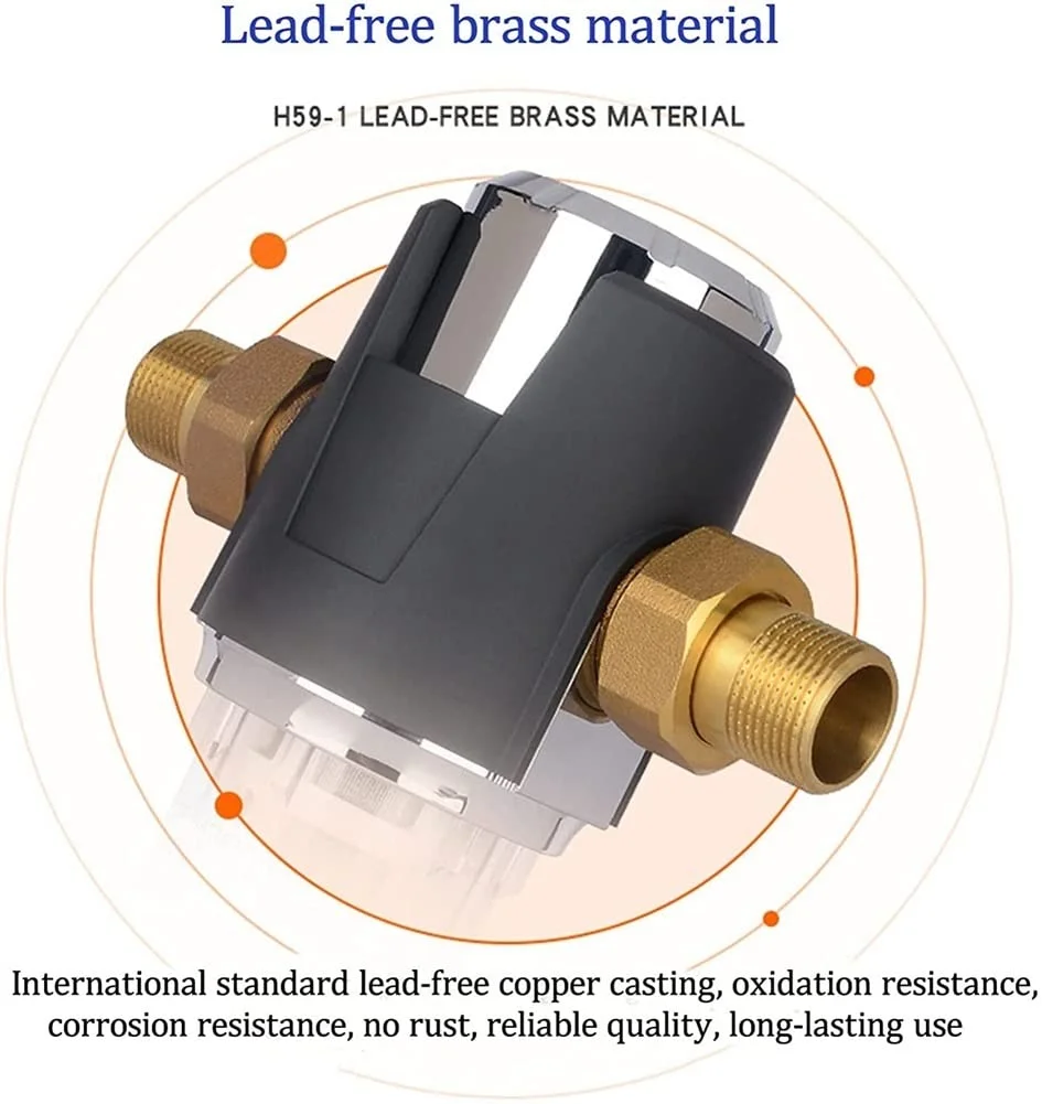 شیرهای فیلتر آب BREAUX فیلتر اولیه با کیفیت بالا و کنترل فشار، فیلتر مسی خالص آب چاه و آب لوله کشی کل خانه با جریان بالا (رنگ: خاکستری، سایز: 20PPR)