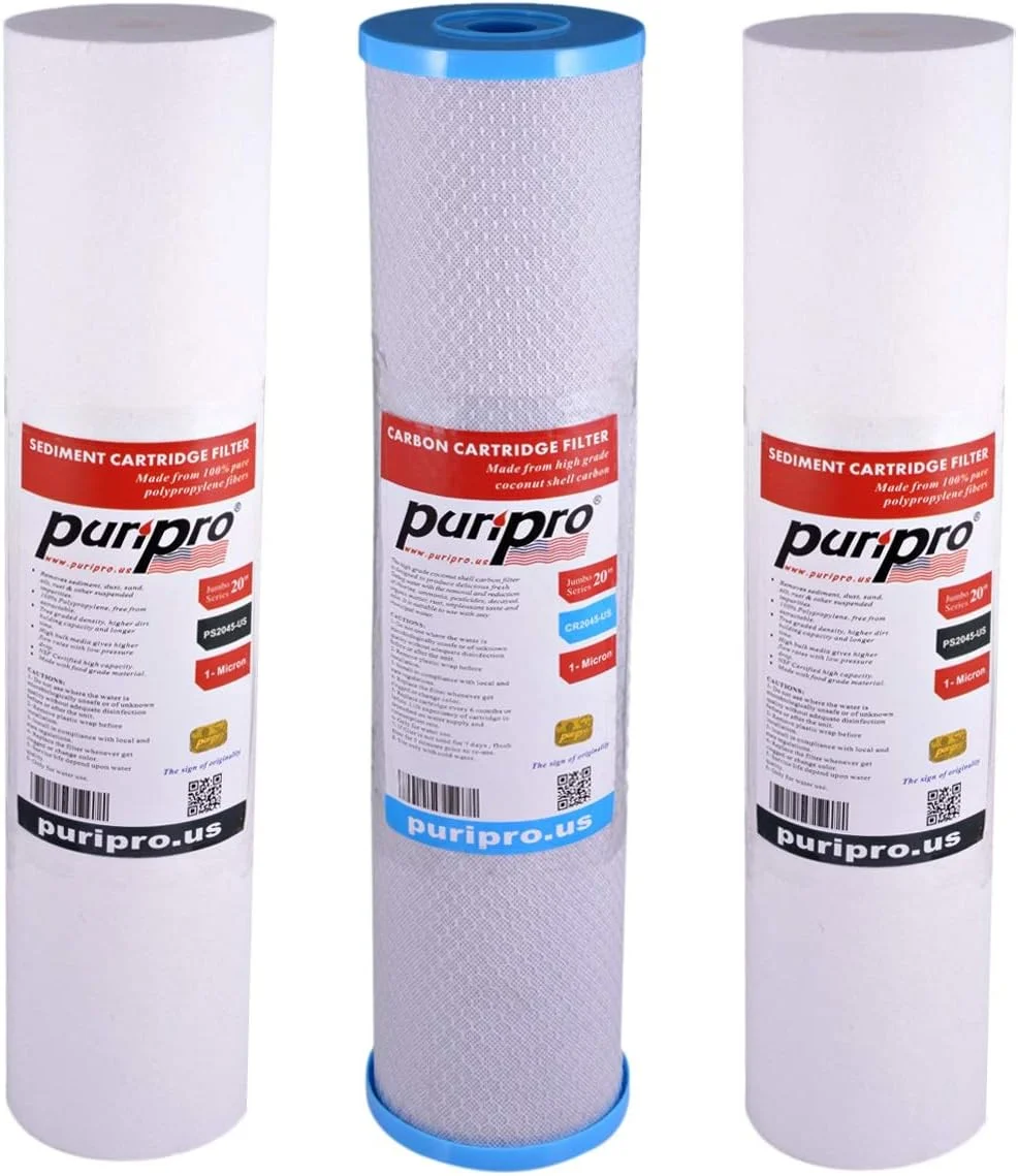 ست فیلتر جایگزین کارتریج فیلتر آب پوری پرو برای فیلتراسیون کل خانه محفظه جامبو بیگ بلو برای ویلا و رستوران ها ست فیلتر جایگزین کارتریج فیلتر آب پوری پرو برای فیلتراسیون کل خانه محفظه جامبو بیگ بلو برای ویلا و رستوران ها