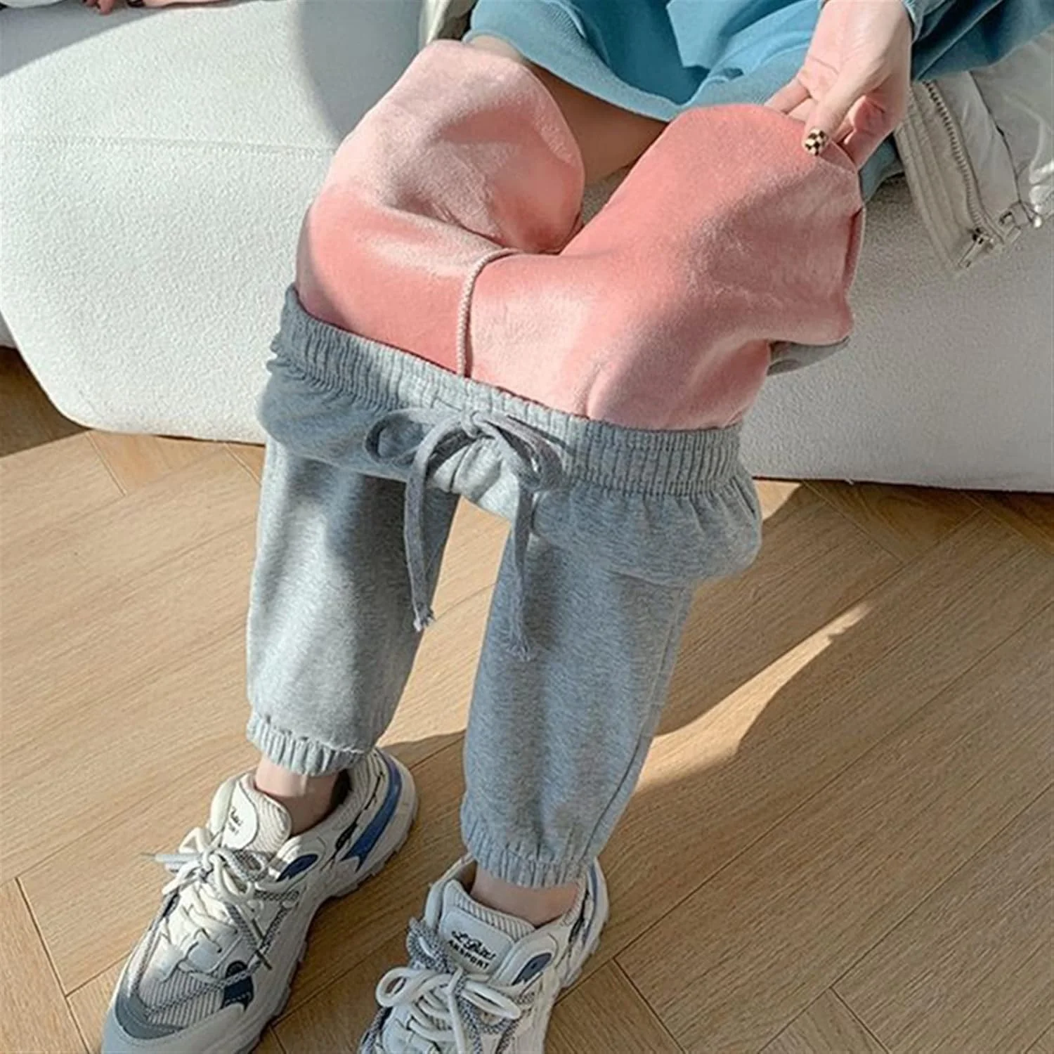 شلوار زنانه BEABAG، گرم و پشمی مناسب زمستان، مشکی خاکستری، شلوار ورزشی زنانه، بند دار، شلوار بلند ورزشی زنانه، کمر بلند، شلوار صورتی مدل حرم سرا (رنگ: خاکستری، سایز: XL) شلوار زنانه BEABAG، گرم و پشمی مناسب زمستان، مشکی خاکستری، شلوار ورزشی زنانه، بند دار، شلوار بلند ورزشی زنانه، کمر بلند، شلوار صورتی مدل حرم سرا (رنگ: خاکستری، سایز: XL)