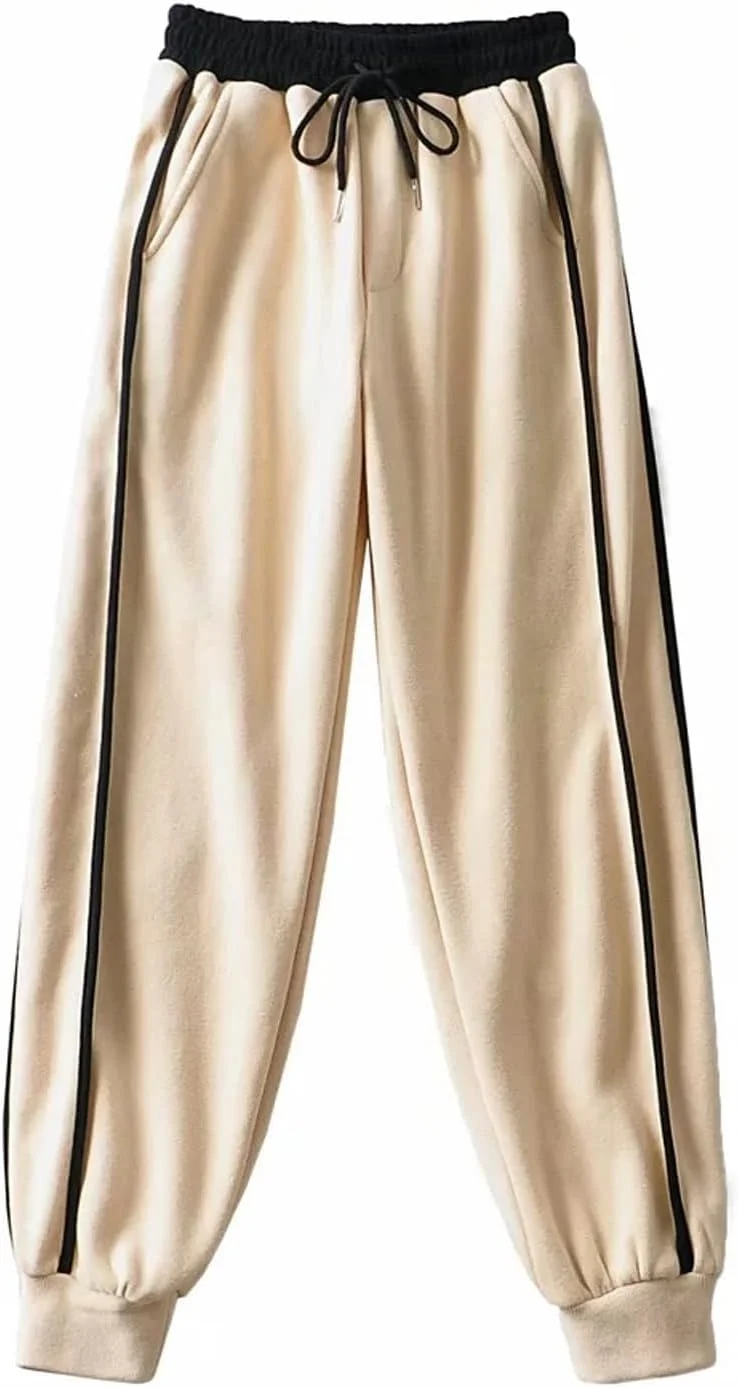 شلوار زنانه BEABAG مناسب بهار، لباس زنانه گشاد، شلوار غیر رسمی، کمر بلند بند دار، شلوار زنانه با رنگ متضاد، شلوار جاگر گشاد زنانه (رنگ: بژ، سایز: US-SIZE-M) شلوار زنانه BEABAG مناسب بهار، لباس زنانه گشاد، شلوار غیر رسمی، کمر بلند بند دار، شلوار زنانه با رنگ متضاد، شلوار جاگر گشاد زنانه (رنگ: بژ، سایز: US-SIZE-M)