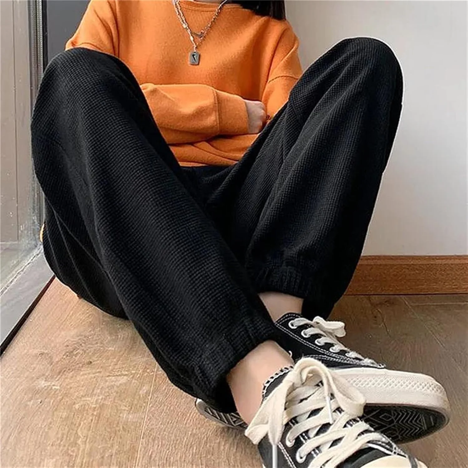 شلوار زنانه BEABAG، شلوار پشمی زنانه، شلوار ضخیم و گرم زمستانی با رنگ ثابت، شلوار ورزشی گشاد و بند دار غیر رسمی زنانه، ساق تمرینی (رنگ: Hortel، سایز: XL) شلوار زنانه BEABAG، شلوار پشمی زنانه، شلوار ضخیم و گرم زمستانی با رنگ ثابت، شلوار ورزشی گشاد و بند دار غیر رسمی زنانه، ساق تمرینی (رنگ: Hortel، سایز: XL)