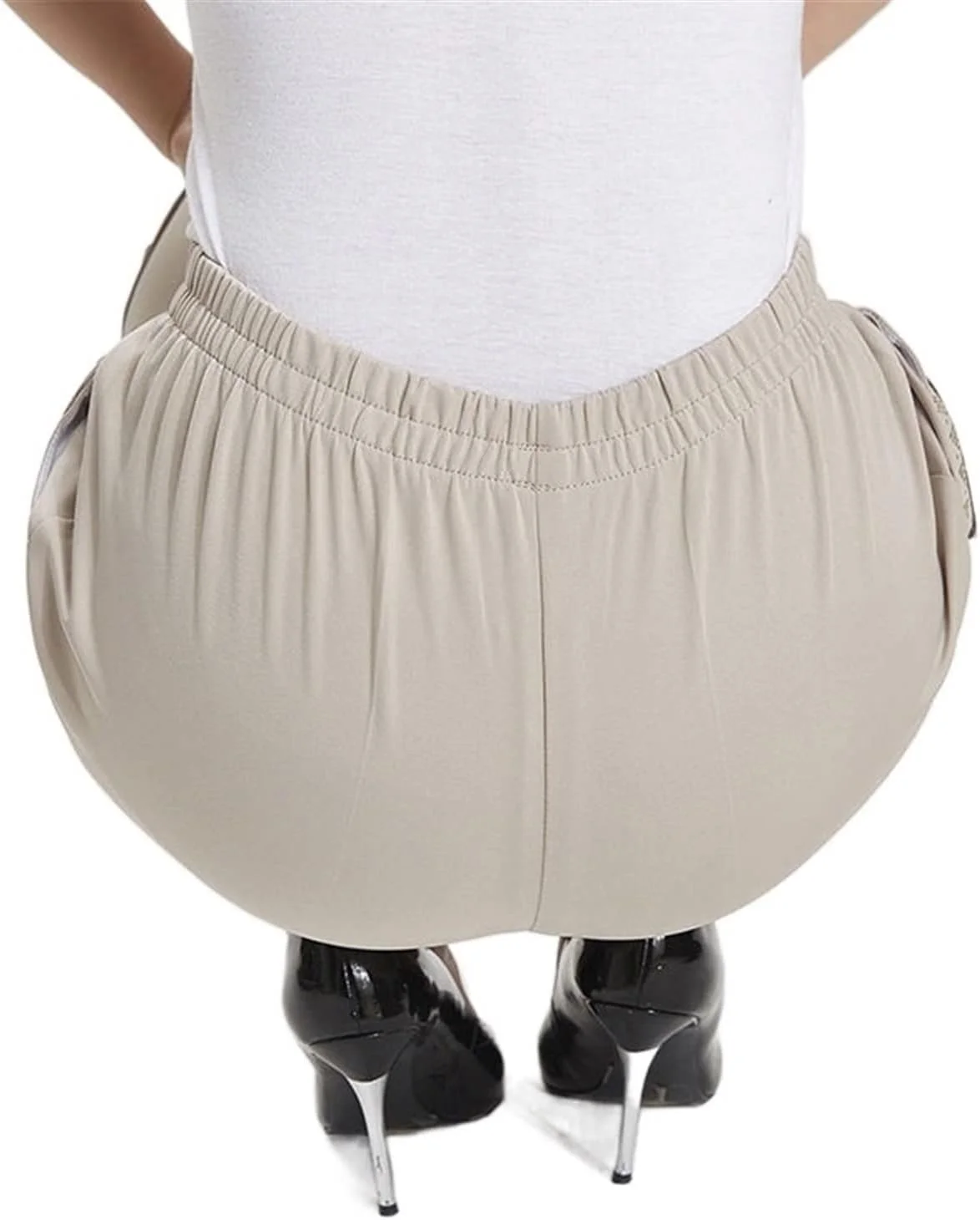 شلوار زنانه BEABAG، شلوار تابستانی برای زنان میانسال و مسن، شلوار راسته گشاد با کمر کشی نازک، شلوار بلند غیررسمی مادرانه (رنگ: بژ، سایز: XXXL) شلوار زنانه BEABAG، شلوار تابستانی برای زنان میانسال و مسن، شلوار راسته گشاد با کمر کشی نازک، شلوار بلند غیررسمی مادرانه (رنگ: بژ، سایز: XXXL)