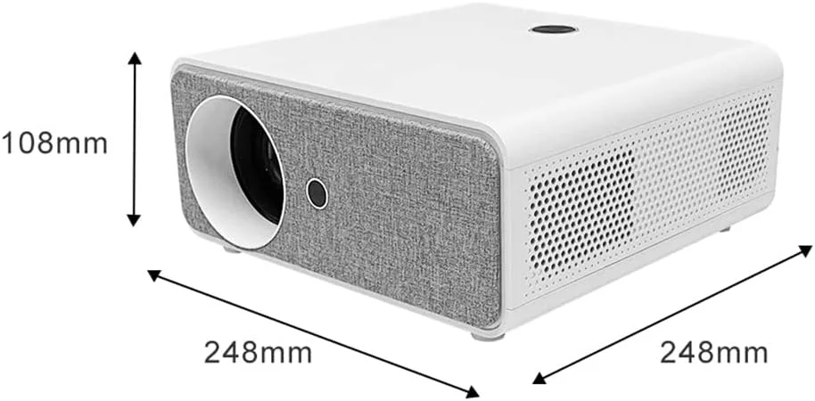 پروژکتور LED قابل حمل SDFhNest با روشنایی 7000 لومن، رزولوشن 1080P HD، پشتیبانی از بلوتوث و وای فای (ابعاد 248 * 248 * 108 میلی متر مدل Hq7w)