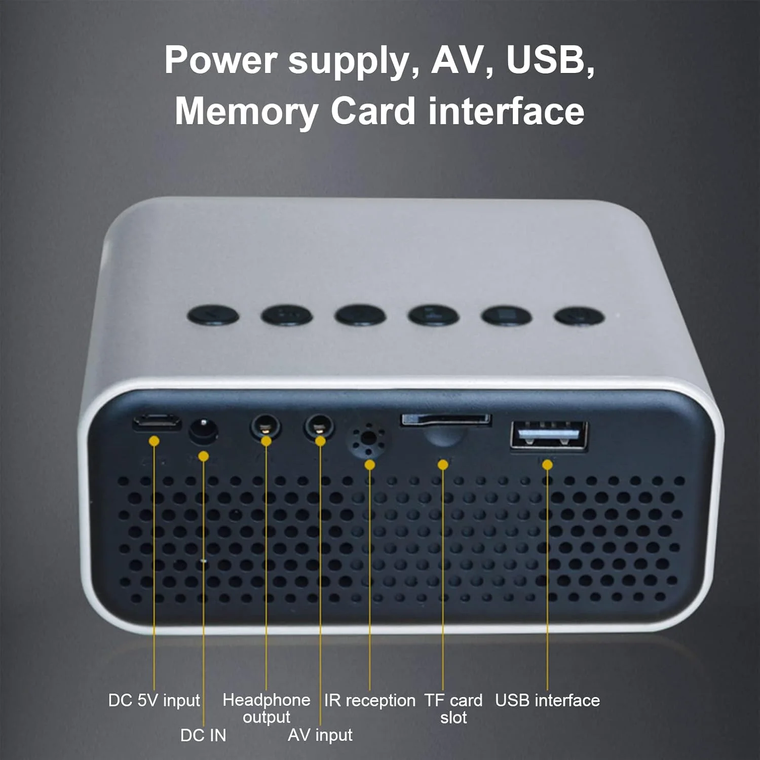 پروژکتور مینی سوراندی، پروژکتور فیلم قابل حمل 1080P، پروژکتور هوشمند خانگی، پروژکتور ویدئویی LED کوچک در فضای باز، سازگار با کارت USB AV TF و کنترل از راه دور، برای لپ تاپ TV Stick (دوشاخه UK) پروژکتور مینی سوراندی، پروژکتور فیلم قابل حمل 1080P، پروژکتور هوشمند خانگی، پروژکتور ویدئویی LED کوچک در فضای باز، سازگار با کارت USB AV TF و کنترل از راه دور، برای لپ تاپ TV Stick (دوشاخه UK)