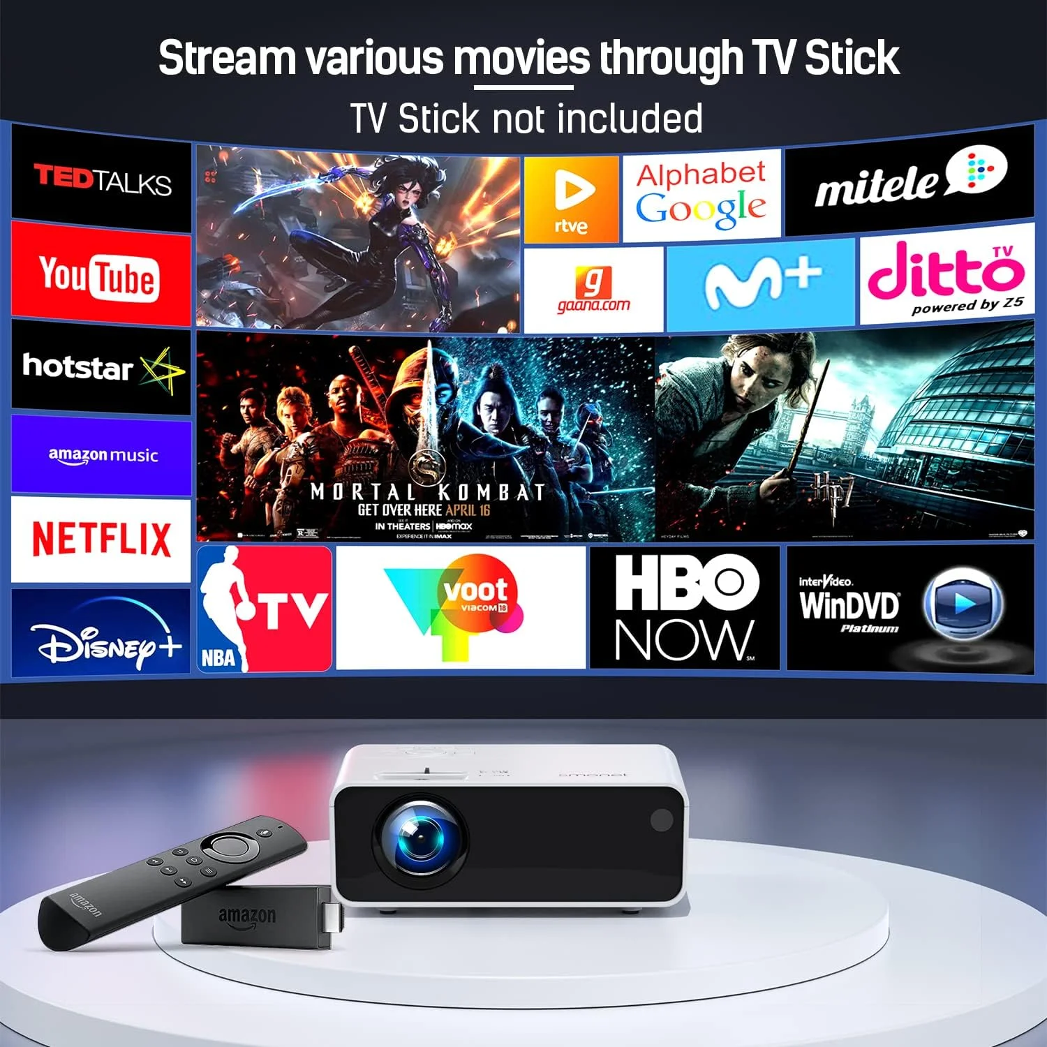 پروژکتور فیلم SMONET، پروژکتور 1080P HD 7500L پروژکتور خانگی ویدئویی تلویزیون پروژکتور مینی پروژکتور LED قابل حمل فضای باز و داخلی سازگار با تی وی استیک، لپ تاپ، کامپیوتر، PS5، HDMI، USB پروژکتور فیلم SMONET، پروژکتور 1080P HD 7500L پروژکتور خانگی ویدئویی تلویزیون پروژکتور مینی پروژکتور LED قابل حمل فضای باز و داخلی سازگار با تی وی استیک، لپ تاپ، کامپیوتر، PS5، HDMI، USB