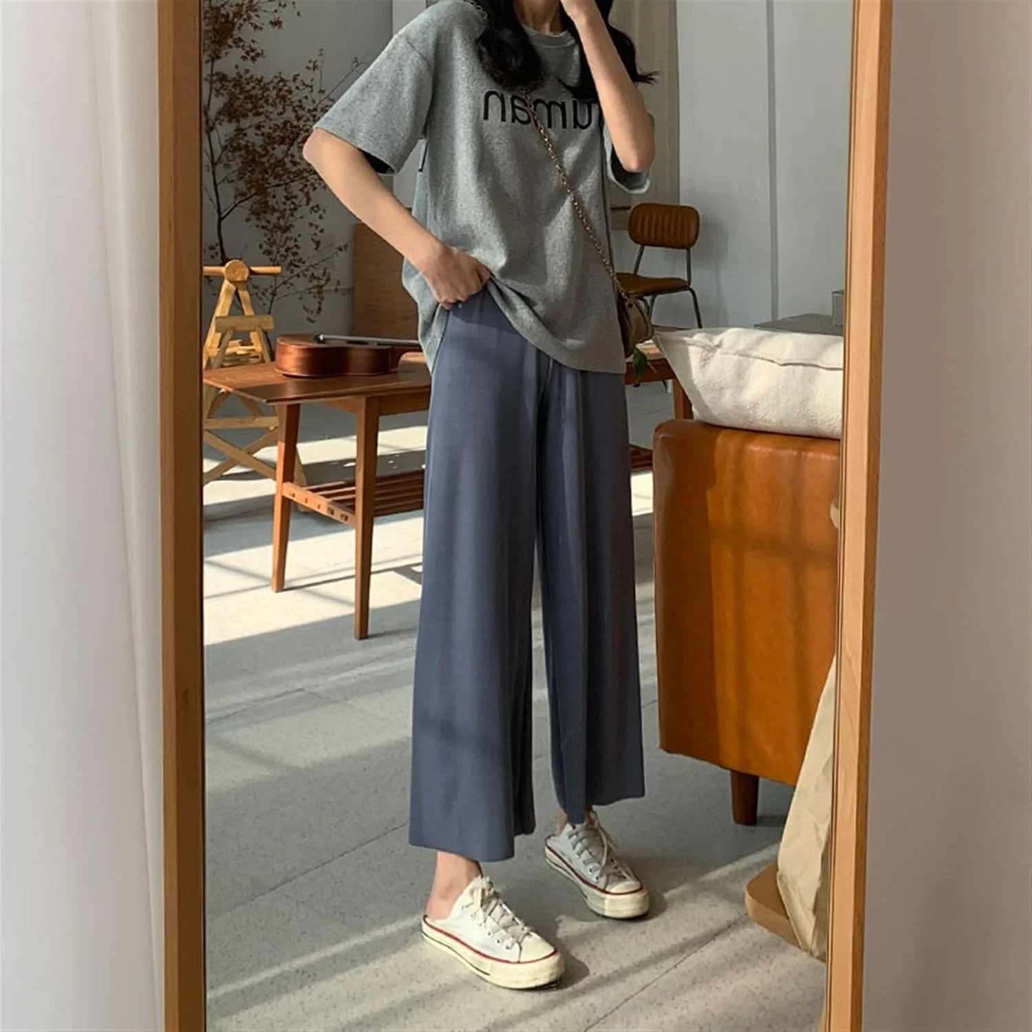 شلوار زنانه تابستانی BEABAG، شلوار گشاد تا مچ پا، شلوار زنانه آزاد و راحت، بند دار، مناسب دانشجویان، کژوال، ابریشم یخی، شلوار کاپری زنانه راحت (رنگ: خاکستری، سایز: XL) شلوار زنانه تابستانی BEABAG، شلوار گشاد تا مچ پا، شلوار زنانه آزاد و راحت، بند دار، مناسب دانشجویان، کژوال، ابریشم یخی، شلوار کاپری زنانه راحت (رنگ: خاکستری، سایز: XL)