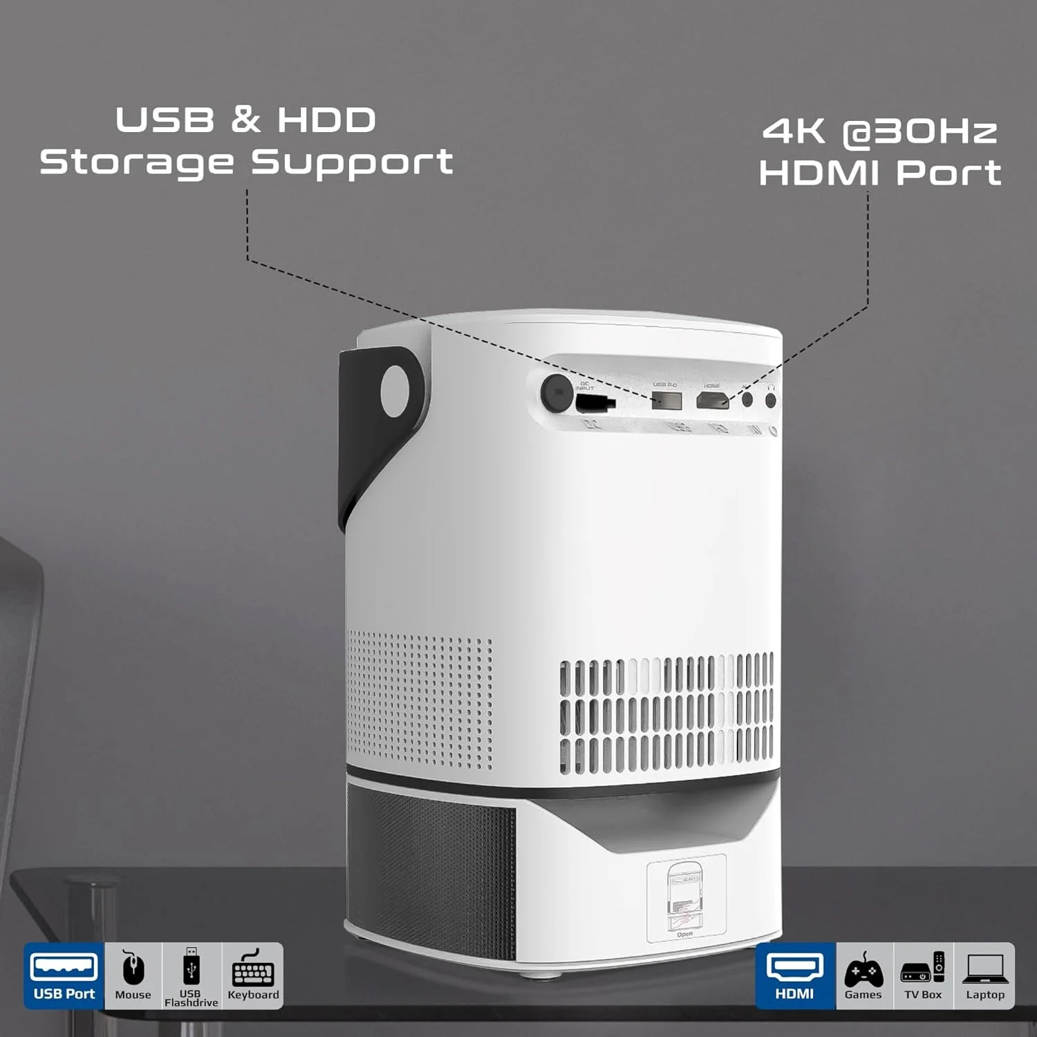 پروژکتور LCD پرومیت با کیفیت 4K Ultra HD، روشنایی 250 ANSI، اندروید 11، تصحیح خودکار کیستون، فوکوس دستی، پورت HDMI با پشتیبانی از 4K، اتصال Wi-Fi و USB/HDD مدل Beamer-A250 EU پروژکتور LCD پرومیت با کیفیت 4K Ultra HD، روشنایی 250 ANSI، اندروید 11، تصحیح خودکار کیستون، فوکوس دستی، پورت HDMI با پشتیبانی از 4K، اتصال Wi-Fi و USB/HDD مدل Beamer-A250 EU