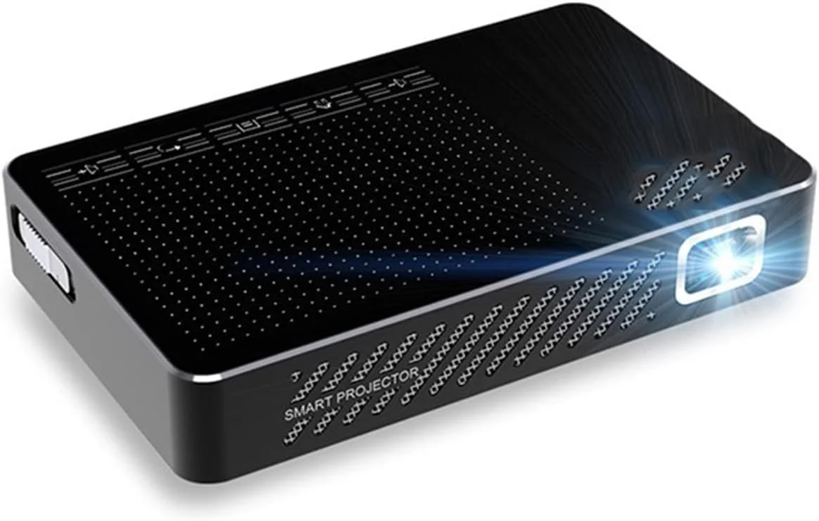 WERTYFF Projector Home Office HD 1080p Mobile Phone Wifi Wireless Same Screen Projector Portable Projection For Phonetv.(A5 White)