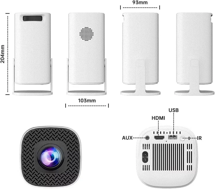 پروژکتور گیمینگ اندروید 11 با کارت TF 64 گیگابایتی، دسته بازی بیسیم، وای فای دوگانه، 1920*1080P، سینمای خانگی، پروژکتور قابل حمل پروژکتور گیمینگ اندروید 11 با کارت TF 64 گیگابایتی، دسته بازی بیسیم، وای فای دوگانه، 1920*1080P، سینمای خانگی، پروژکتور قابل حمل