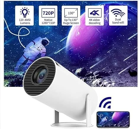 پروژکتور خانگی قابل حمل 4K با تصحیح خودکار و پشتیبانی از صفحه نمایش 130 اینچی پروژکتور خانگی قابل حمل 4K با تصحیح خودکار و پشتیبانی از صفحه نمایش 130 اینچی