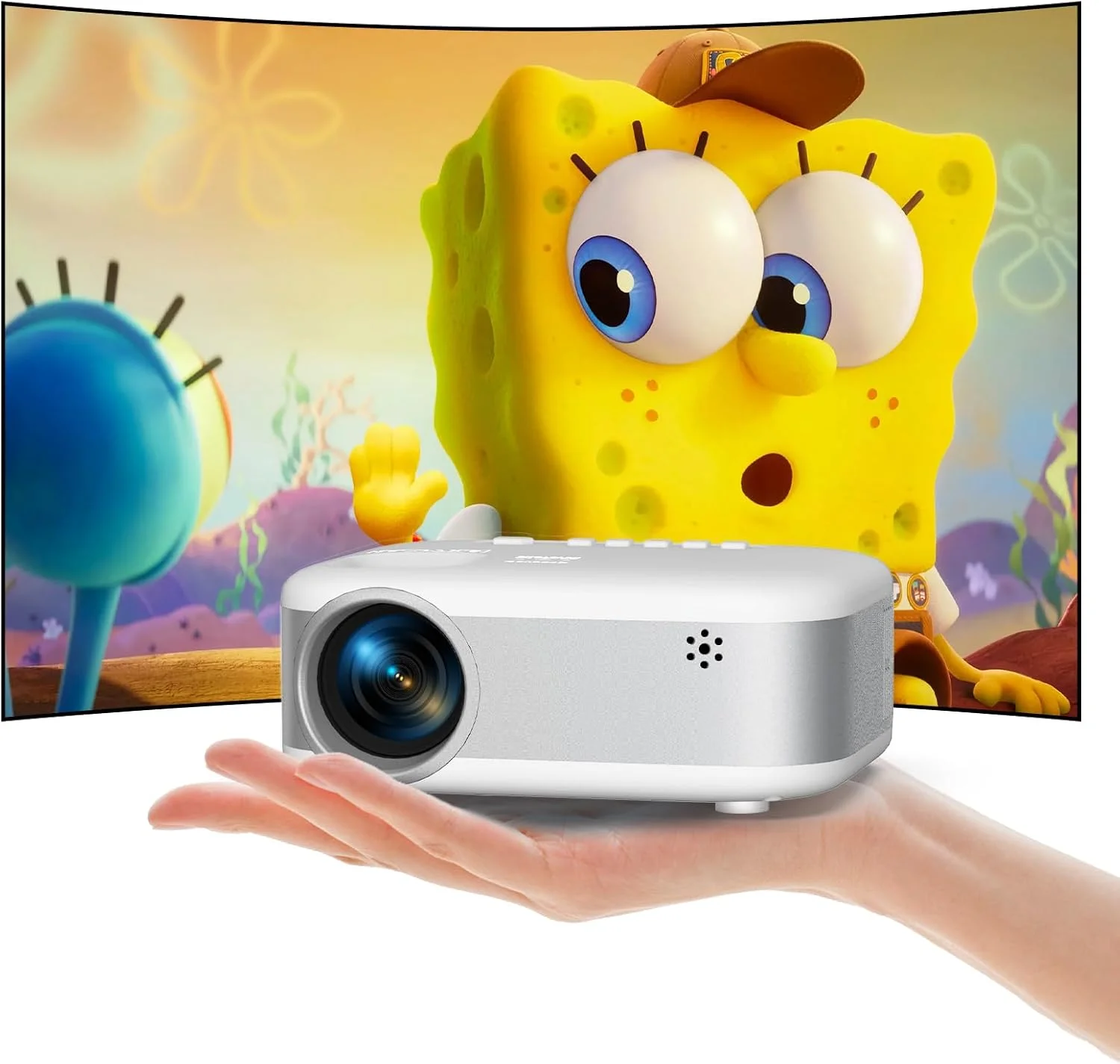 پروژکتور مینی بلوتوثی دو طرفه PANSEBA با سه پایه، ارتقا یافته 1080P HD 2024، قابل حمل، سفید+خاکستری، LCD، HDMI، بلوتوث، صوتی 3.5 میلی متری پروژکتور مینی بلوتوثی دو طرفه PANSEBA با سه پایه، ارتقا یافته 1080P HD 2024، قابل حمل، سفید+خاکستری، LCD، HDMI، بلوتوث، صوتی 3.5 میلی متری