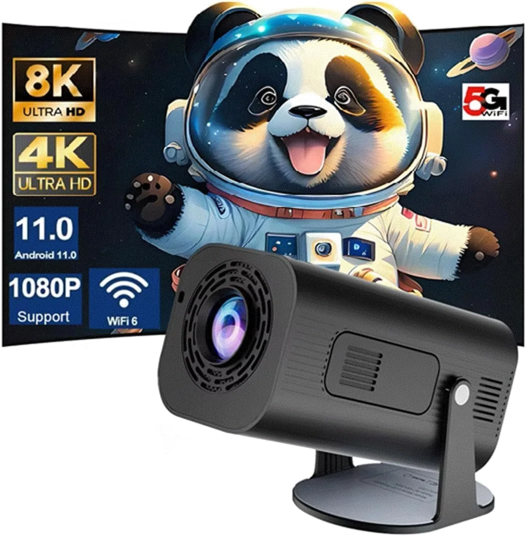 پروژکتور کوچک P330W اندروید 11، با روشنایی 280 انسی، پشتیبانی از کیفیت 4K و 8K و رزولوشن 1080P، دارای وای فای 6 و بلوتوث 5.0، مناسب سینمای خانگی، پروژکتور قابل حمل اندروید/IOS (مشکی) پروژکتور کوچک P330W اندروید 11، با روشنایی 280 انسی، پشتیبانی از کیفیت 4K و 8K و رزولوشن 1080P، دارای وای فای 6 و بلوتوث 5.0، مناسب سینمای خانگی، پروژکتور قابل حمل اندروید/IOS (مشکی)