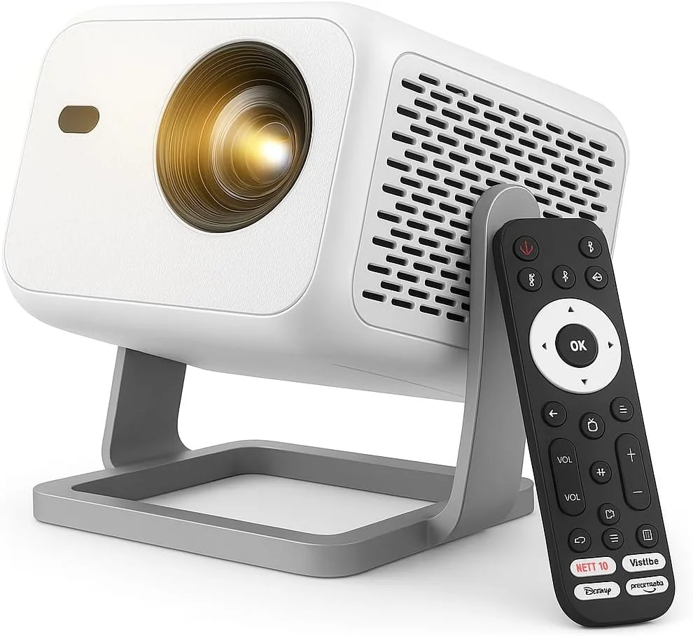 پروژکتور هوشمند NOBKLEN با Netflix، اندروید 13، WiFi 6، بلوتوث 5.2، پشتیبانی از 4K، Dolby Audio، فوکوس خودکار - سینمای خانگی قابل حمل 1080P برای فیلم، بازی، استفاده در فضای باز