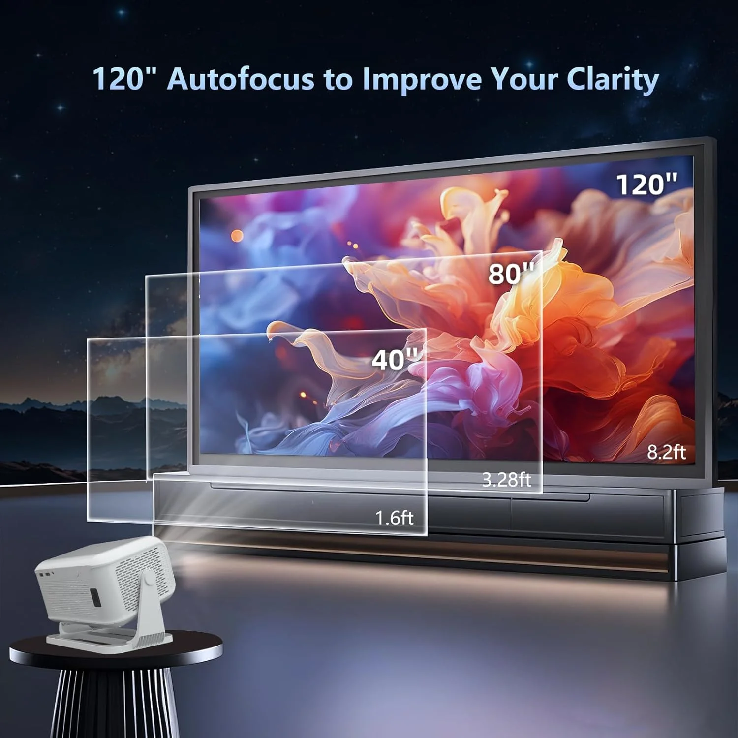 پروژکتور هوشمند NOBKLEN با Netflix، اندروید 13، WiFi 6، بلوتوث 5.2، پشتیبانی از 4K، Dolby Audio، فوکوس خودکار - سینمای خانگی قابل حمل 1080P برای فیلم، بازی، استفاده در فضای باز پروژکتور هوشمند NOBKLEN با Netflix، اندروید 13، WiFi 6، بلوتوث 5.2، پشتیبانی از 4K، Dolby Audio، فوکوس خودکار - سینمای خانگی قابل حمل 1080P برای فیلم، بازی، استفاده در فضای باز